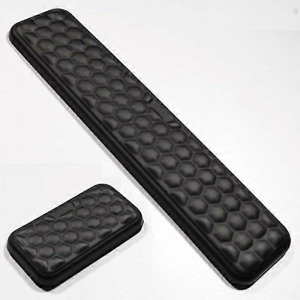 Black Wrist Rest Memory Foam Keyboard and Mouse Non-Slip Wrist Support Kit, Wrist Rest for Computer and Laptop