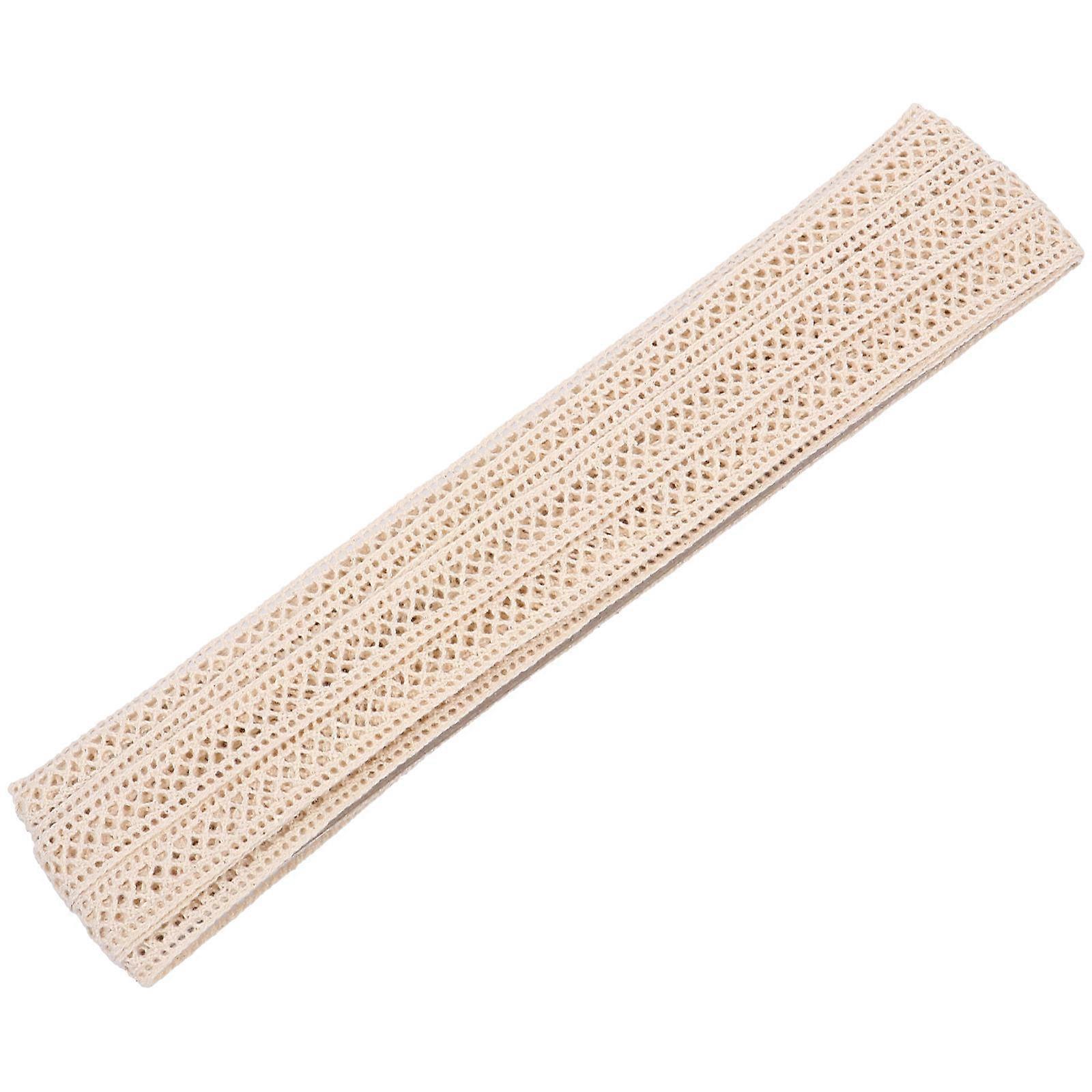 Ruffled Pleated Lace Fabric Trim 10 Yards Elegant Lace Clothing Accessories 1.8cm Beige Cotton Material Excellent For Various Crafts 1Pcs