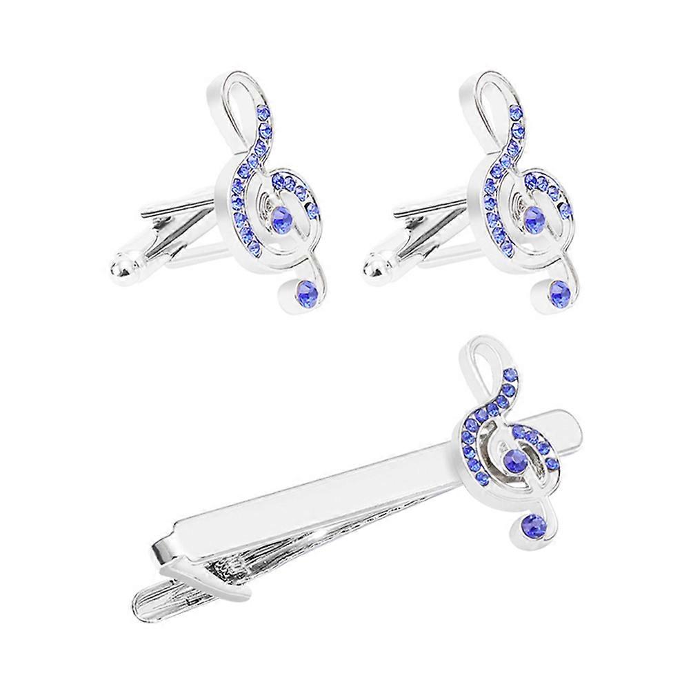 Practical Rhinestone Music Note Tie Pin For Men's Formal Wear Matches Well With Suits For Special Occasions 1 Set
