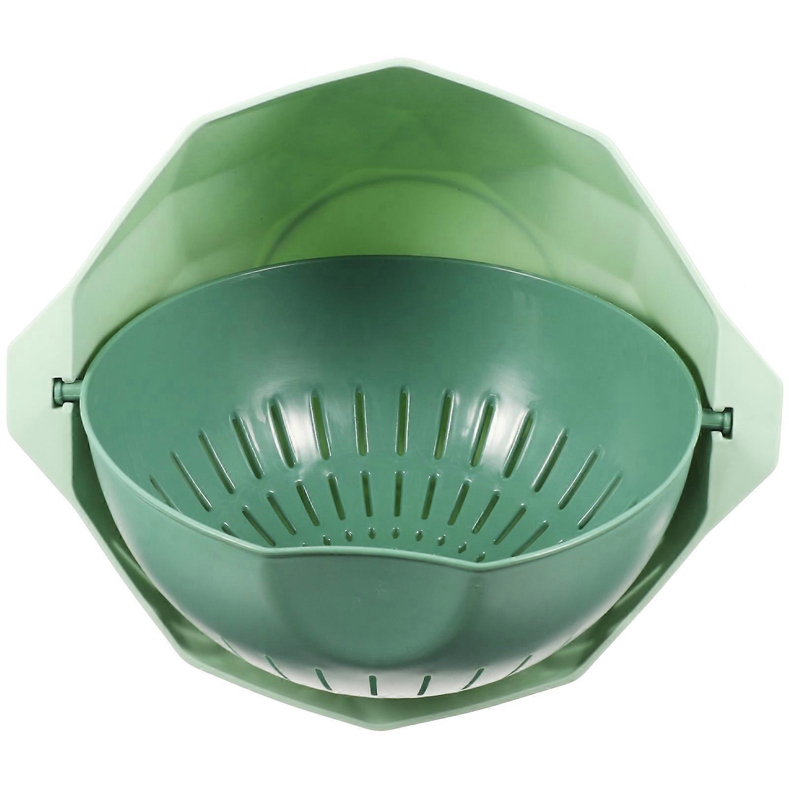 Green PP Colander Bowl for Storage Small Lightweight Kitchen Essential Fruit Vegetable Washing Container
