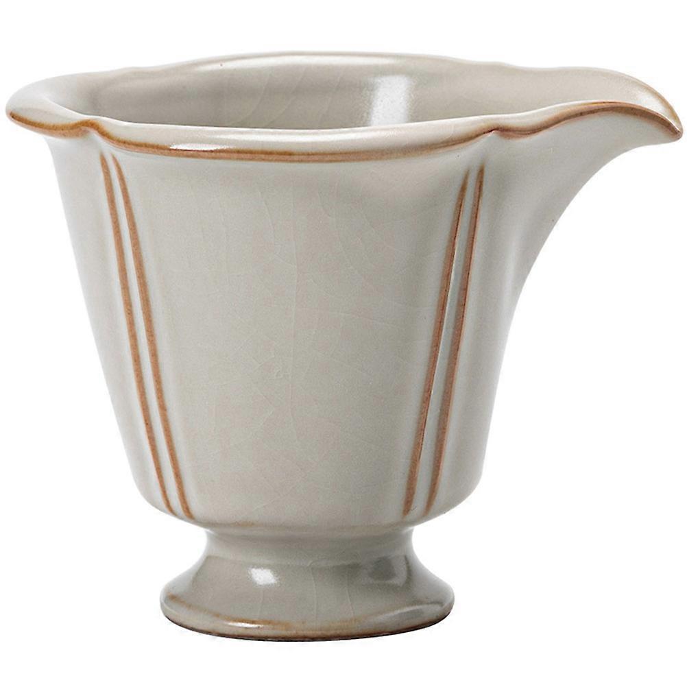 Ceramic Mug Multi-Function Coffee Cup Tea Cup For Home Use Beige Easy To Clean 1Pcs