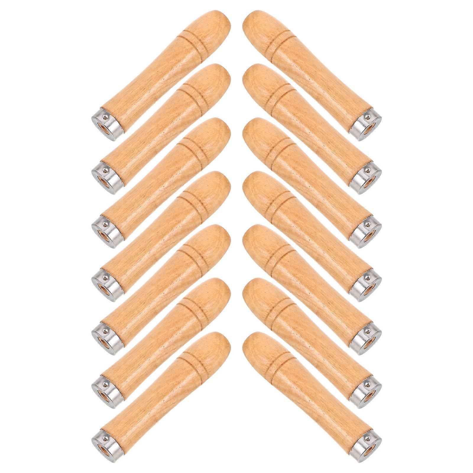 Beige BBQ Fork Grip Set with Comfortable Ergonomic Wood Handle and HeatResistant Design for Replacement