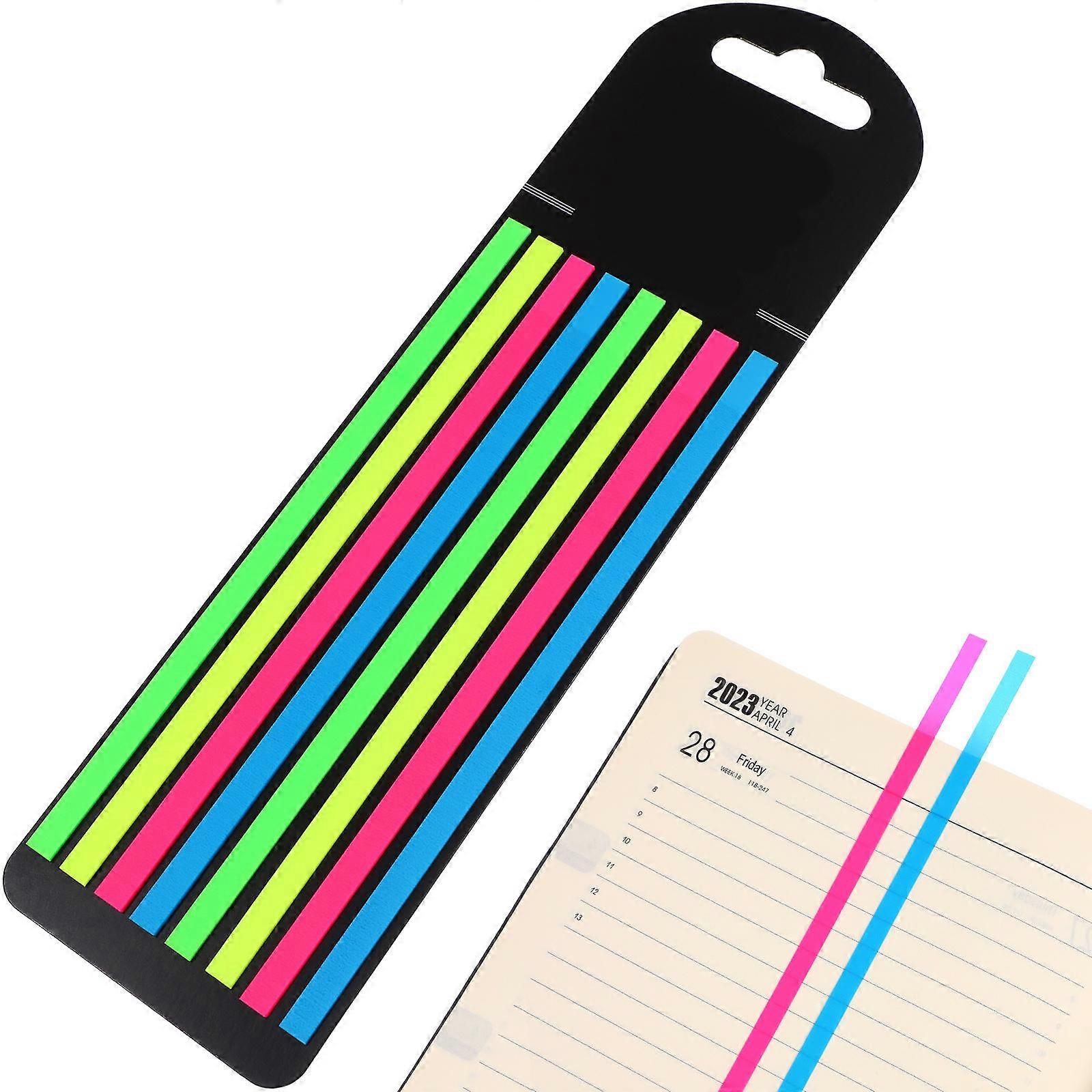 Highlighter Tape for Reading with Sticky Long Page Tabs Removable and Reusable PET Multi