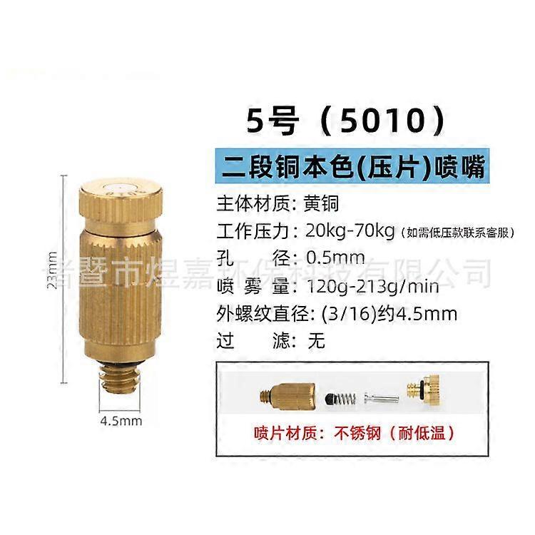 20pcs Atomizing Sprayer Nozzle: High Pressure Copper Misting Nozzles For Cooling Humidifying Dust Removal Textile Workshop Agriculture And Landscape A