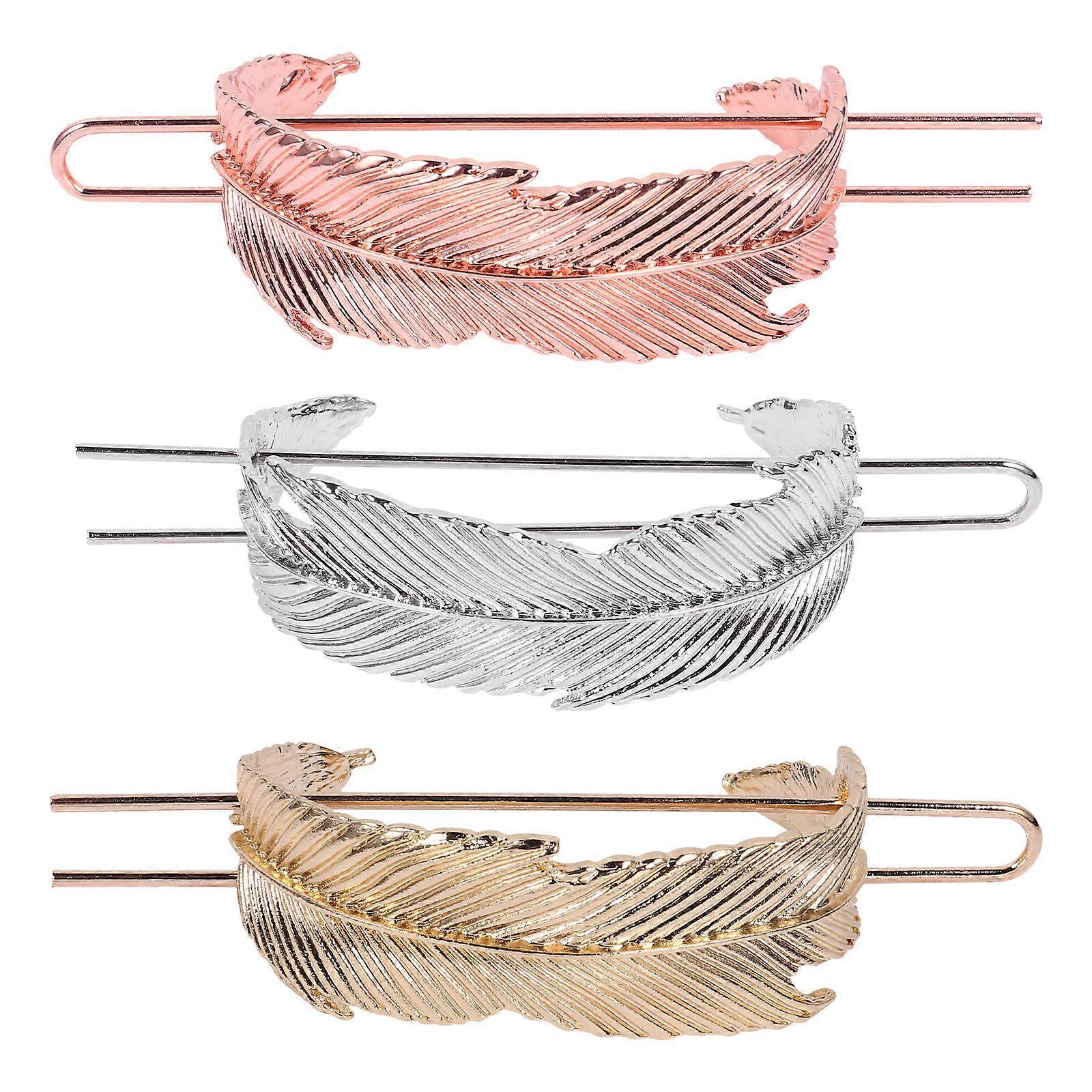 3 Pieces Retro Hair Cuff Bun Pins with High Alloy Material and Assorted Colors for Decoration