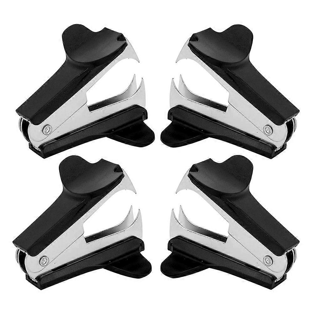 4Pcs Handheld Metal Staple Puller Small Removing Tool Office Supplies