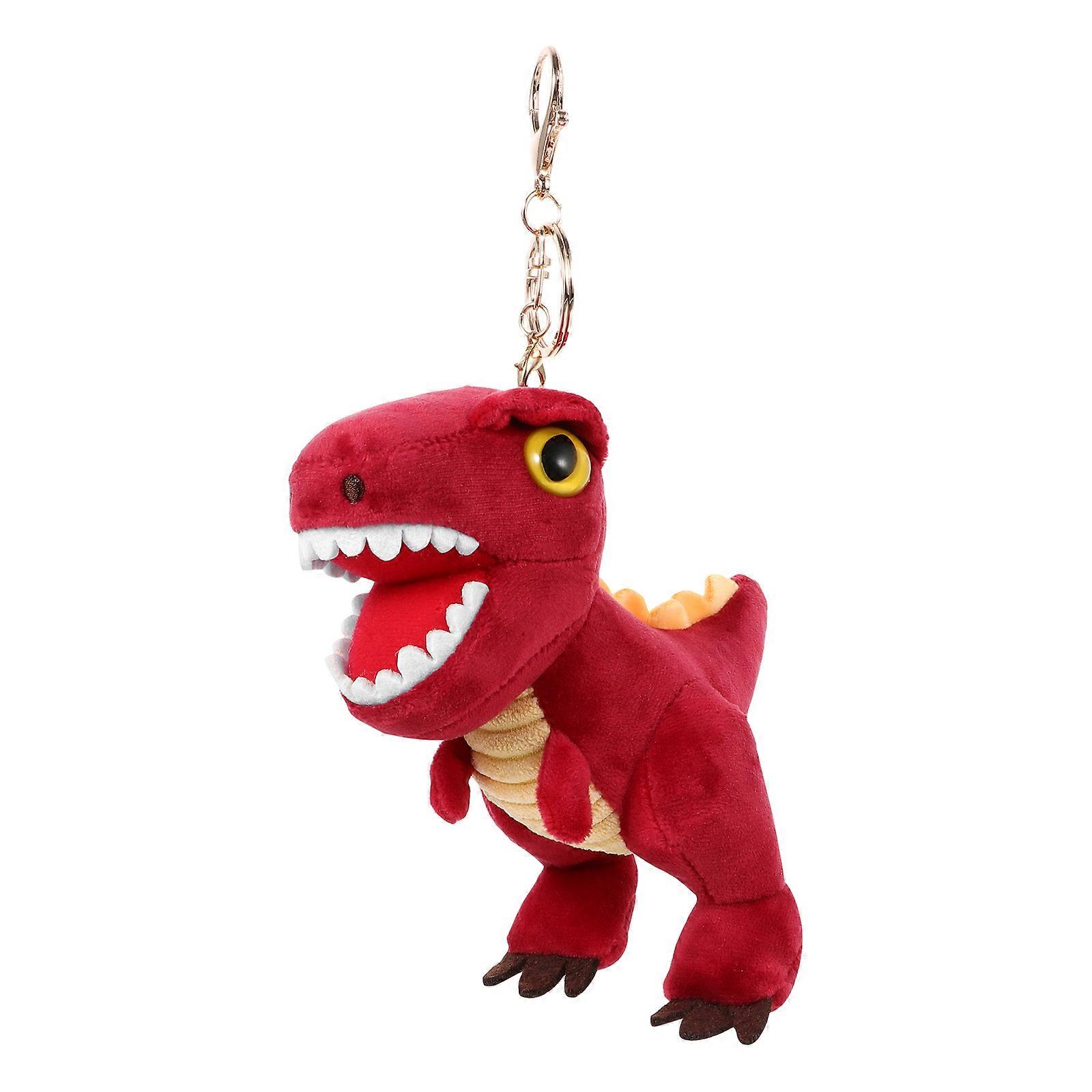 Cartoon Animal Keychain Dinosaur Hanging Ornament For Everyday Use And Parties In Red With Lightweight Design 1Pc