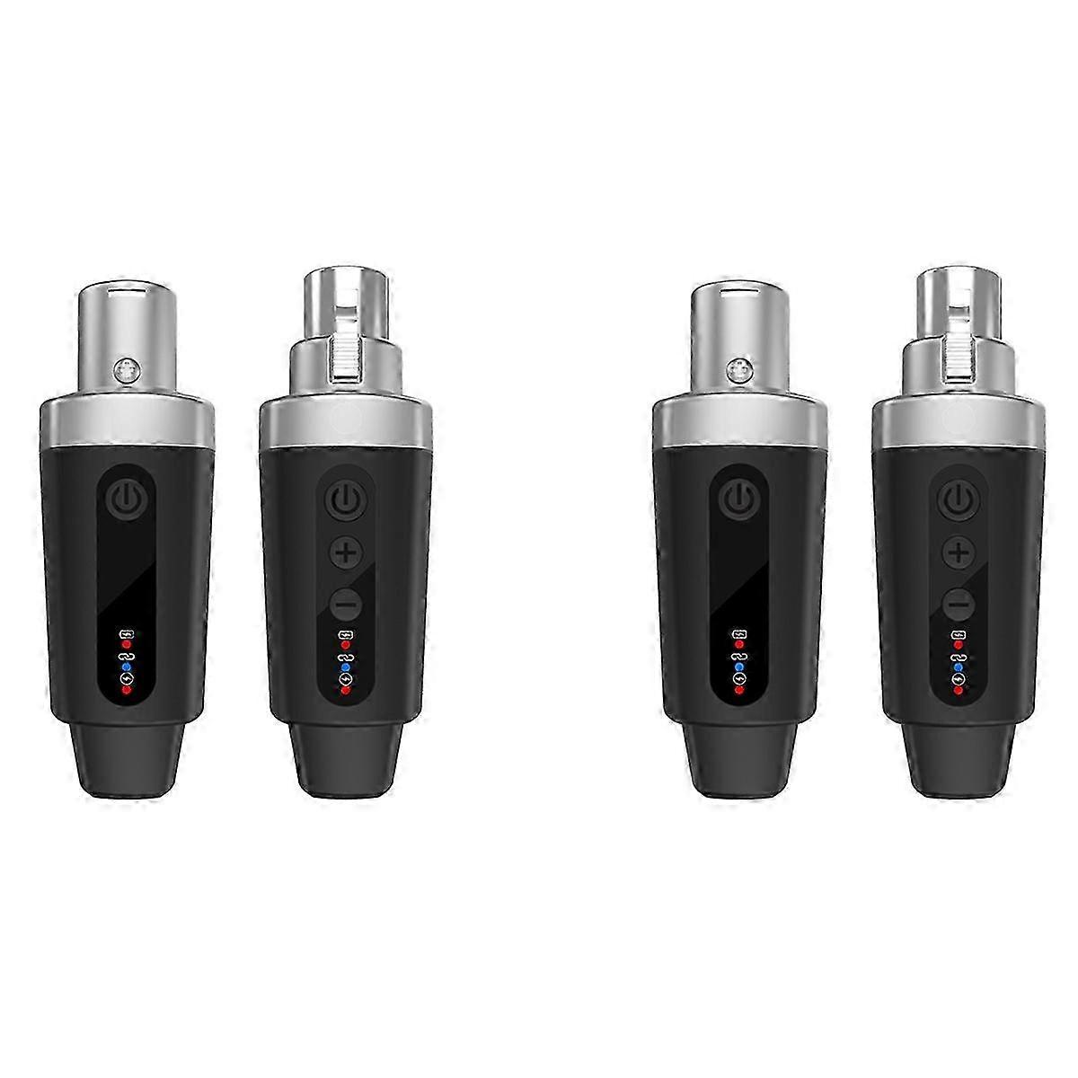 2X New XLR Adapter System Wireless Microphone Transmitter Receiver for Dynamic Microphone Guitar Aud