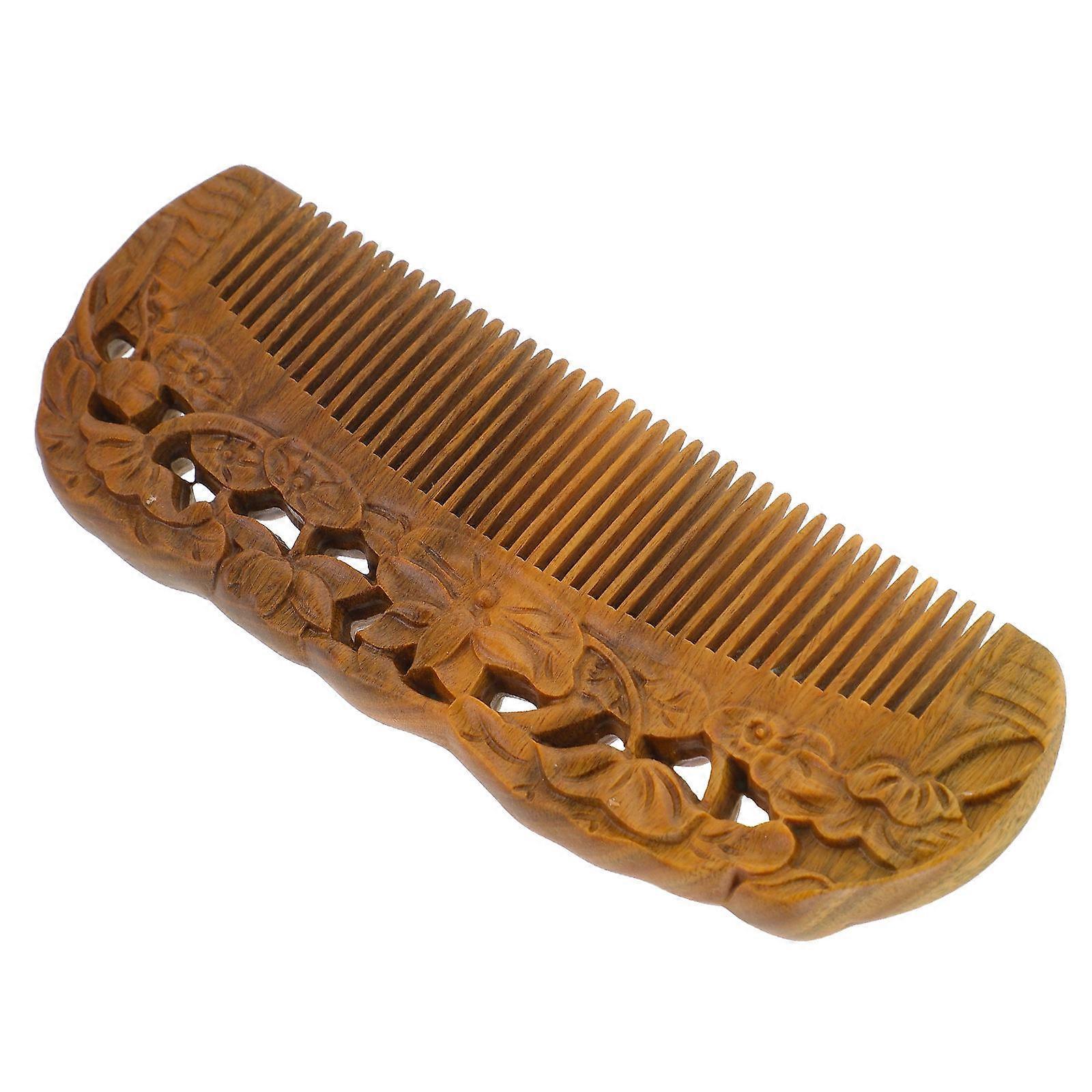 Stylish Coffee Synthetic Decor Comb for Home Use Polished Teeth Glide Easily Through All Hair Types