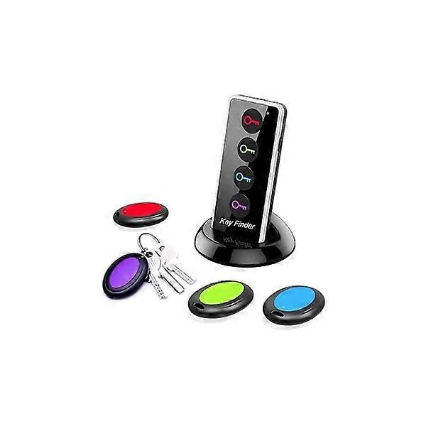 Reyke Key Finder, 80dB Wireless RF with 39.6m Range, Remote Control with LED Flashlight, Base Mount