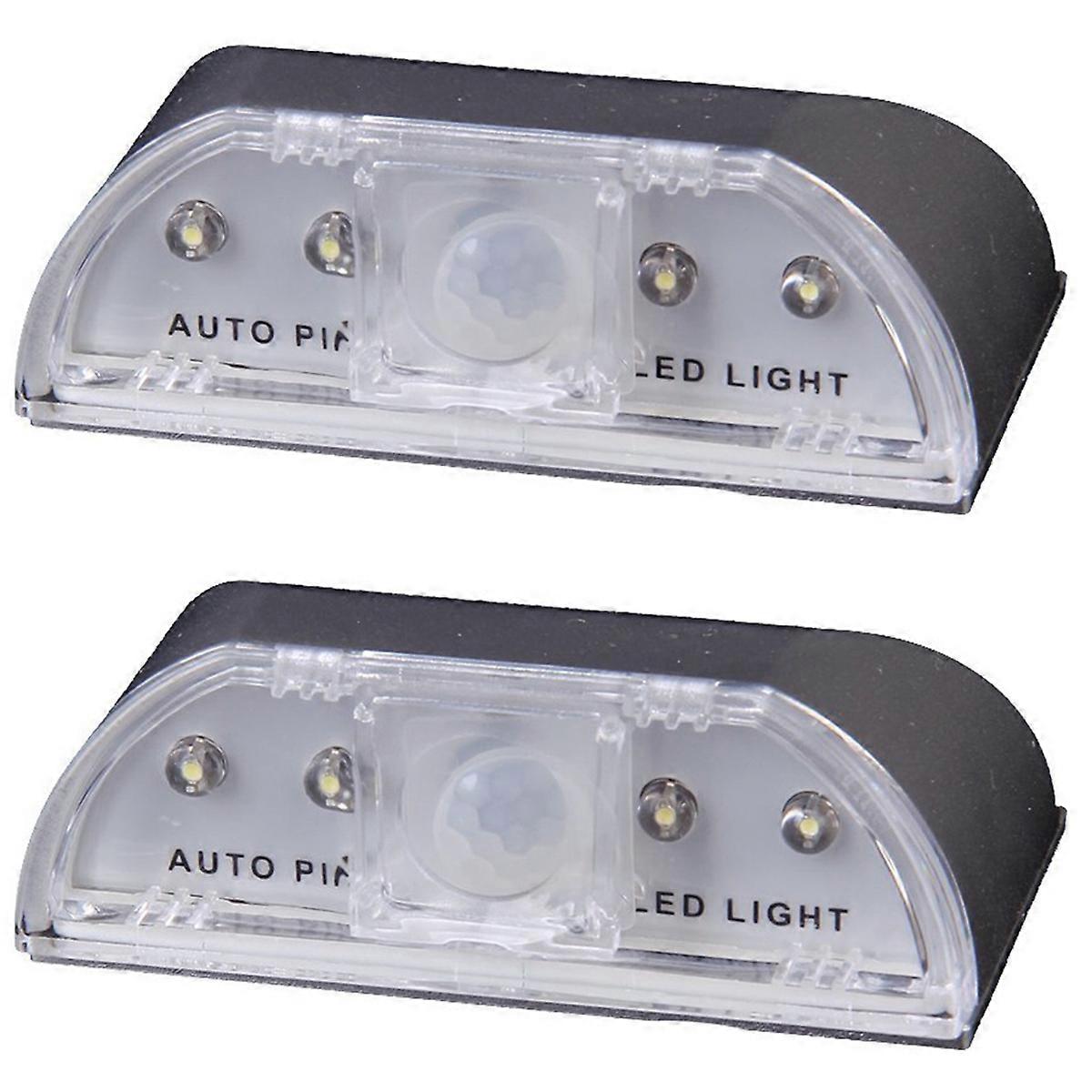 2X 4 Led Auto Pir Infrared Wireless Door Keyhole Motion Sensor Light Lamp