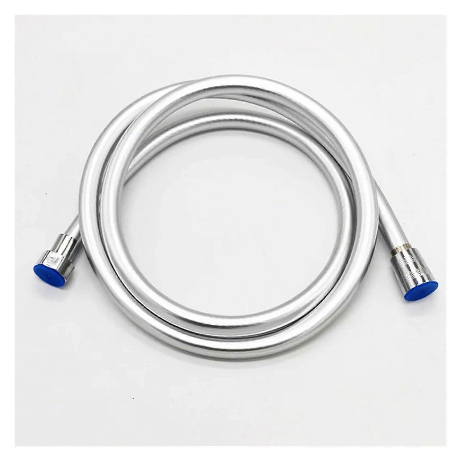 pressure shower hose, smooth, silver, handheld showerhead, flexible, no curling (Silver, 300 cm)