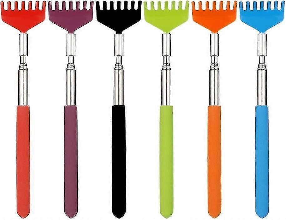 6pcs Stainless Steel Telescopic Back Scratcher Extendable