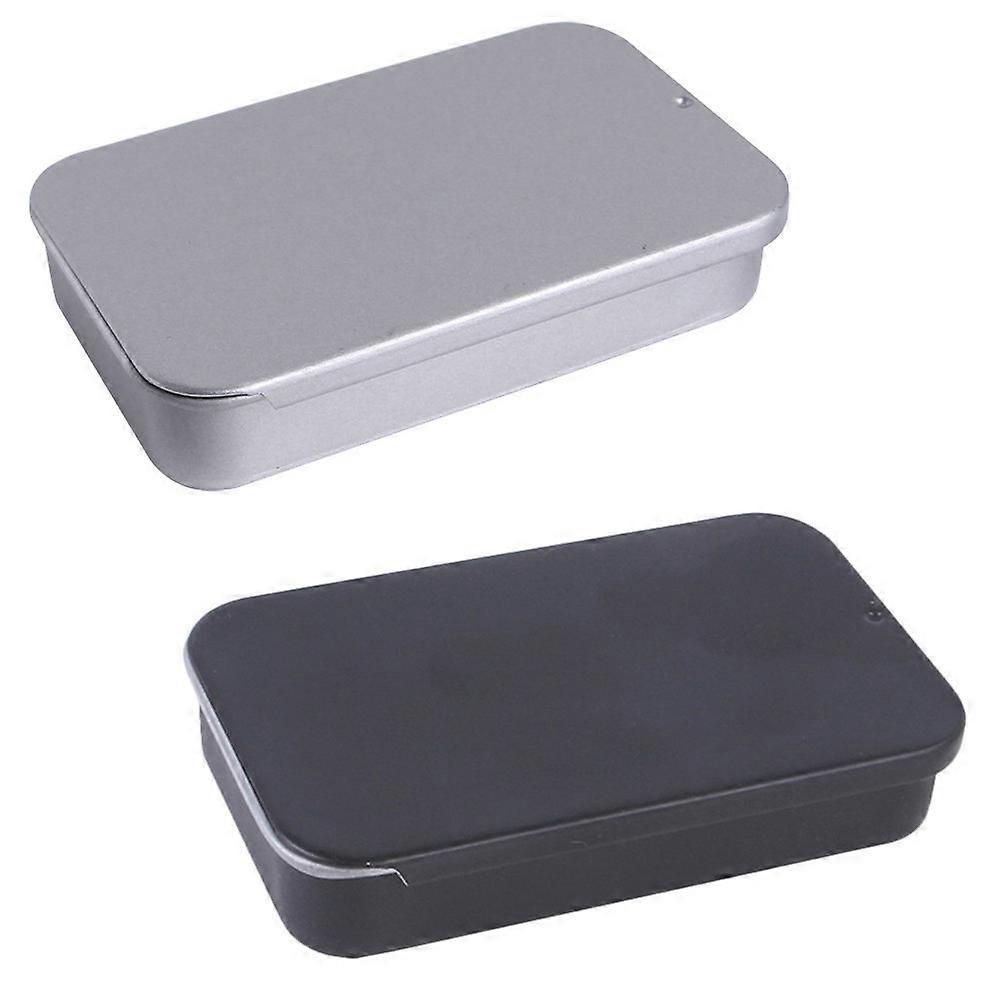 Stainless Steel Bird Food Box 2Pcs Feeding Storage Solution For Birds Indoor Outdoor With Push-pull Lid