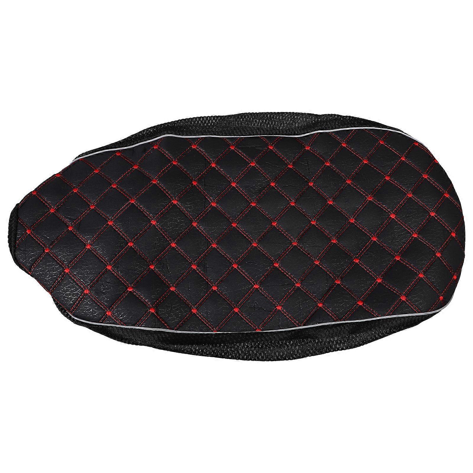 Square Grid Bicycle Seat Cover Dustproof Protector For Electric Vehicle Seats With Good Elasticity Function 1Set