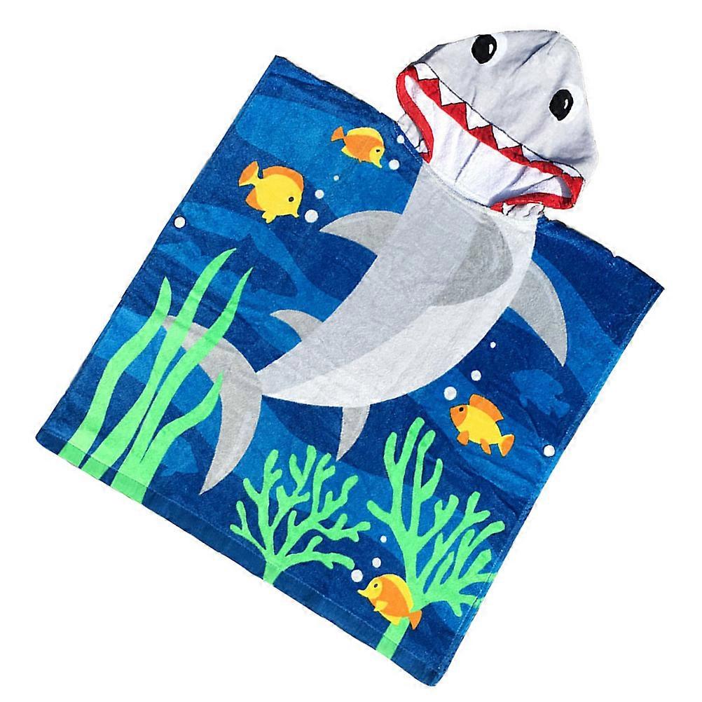 Kids Bath Towel Hooded Design Made of Pure Cotton for Children After Bath Assorted Color Water-absorbing 1Pcs