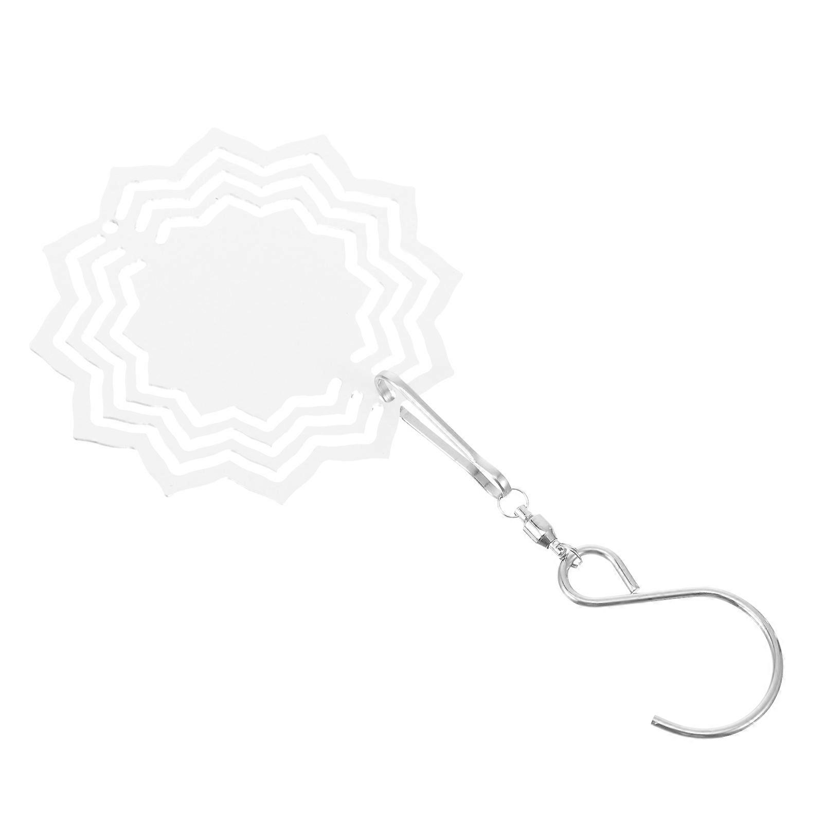 White Aluminum Wind Spinner Blank for Transfer Printing with Hanging Decor for Yard Garden Storage 10.5 Inches