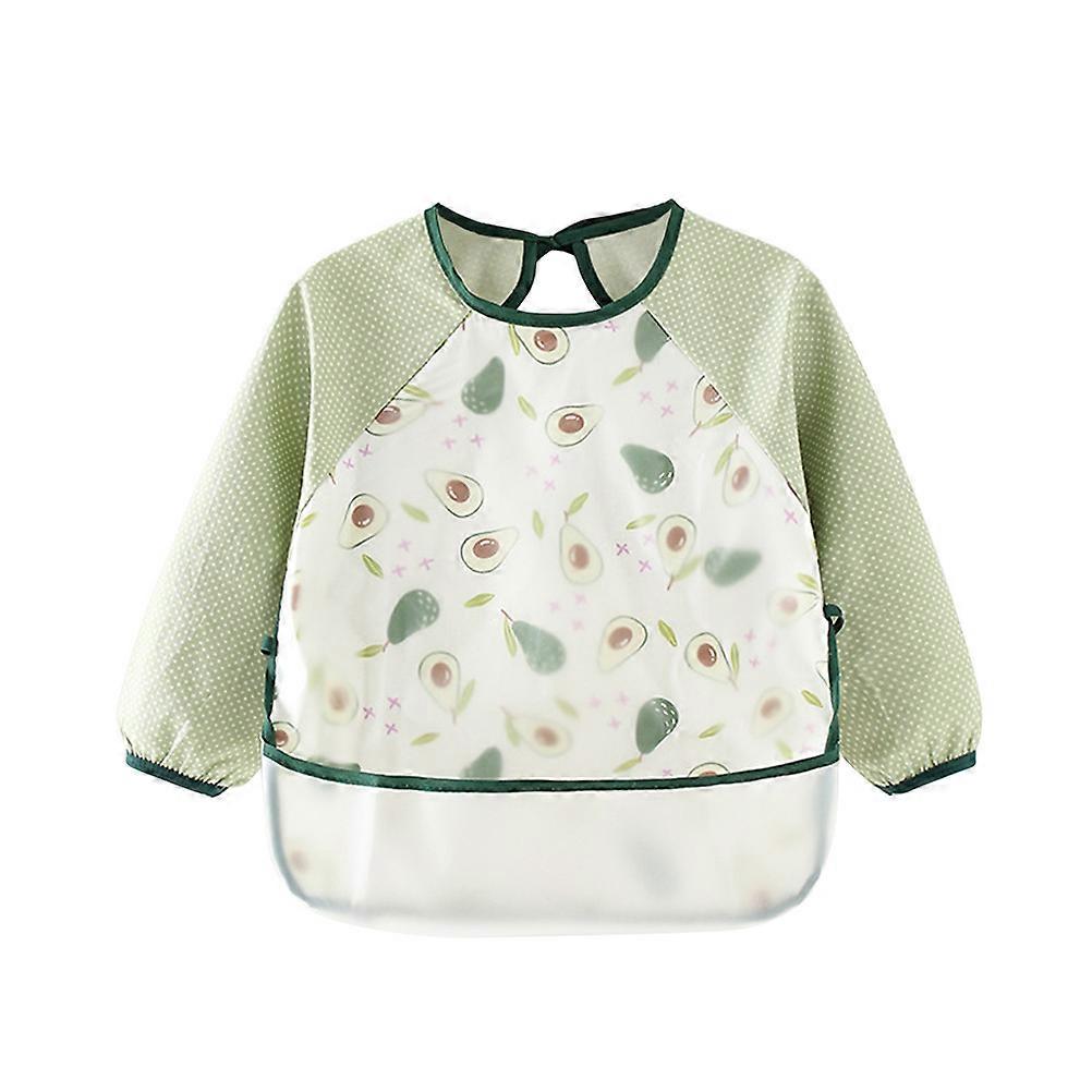 Waterproof Baby Bib with Long Sleeve Dining Overclothes for Kids Made of Cotton and PE Multi Color 110 Size