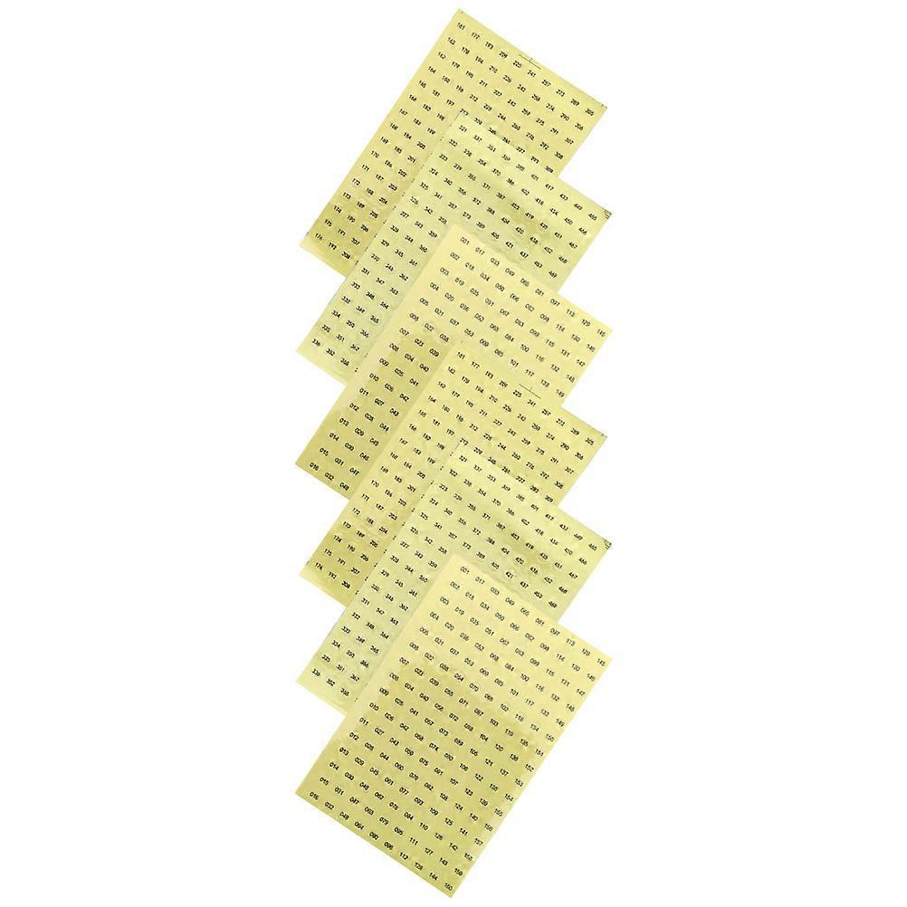 6 Sheets Adhesive Number Stickers for Nail Polish Labels – Easy Application Round Digital Labels for Organizing Nail Colors