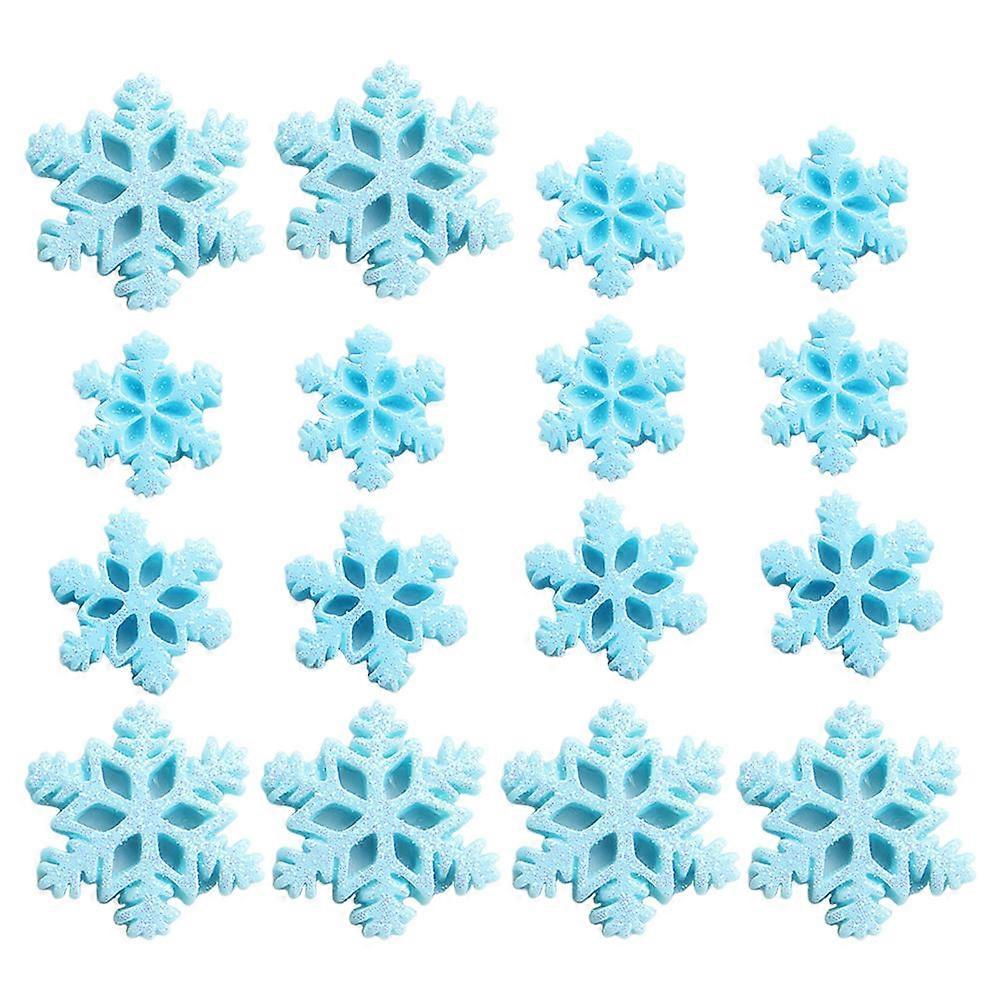Sky-Blue Tiny Snowflakes 36Pcs Decoration for Home And Desktop DIY Handicrafts Perfect For Christmas Occasions