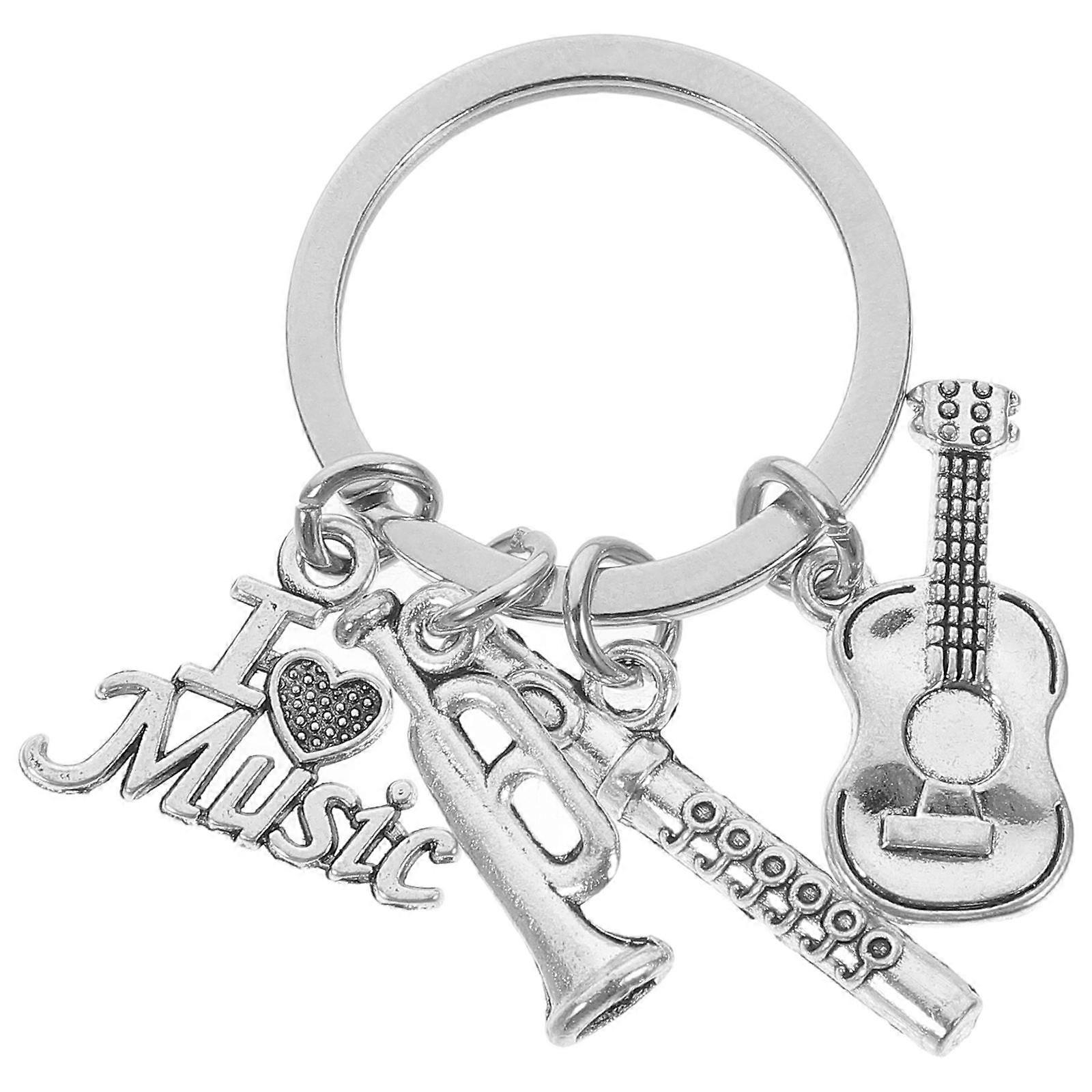 Music Theme Keychain Key Ring Simplicity Key Pendant Bag Pendant Keychain Decoration