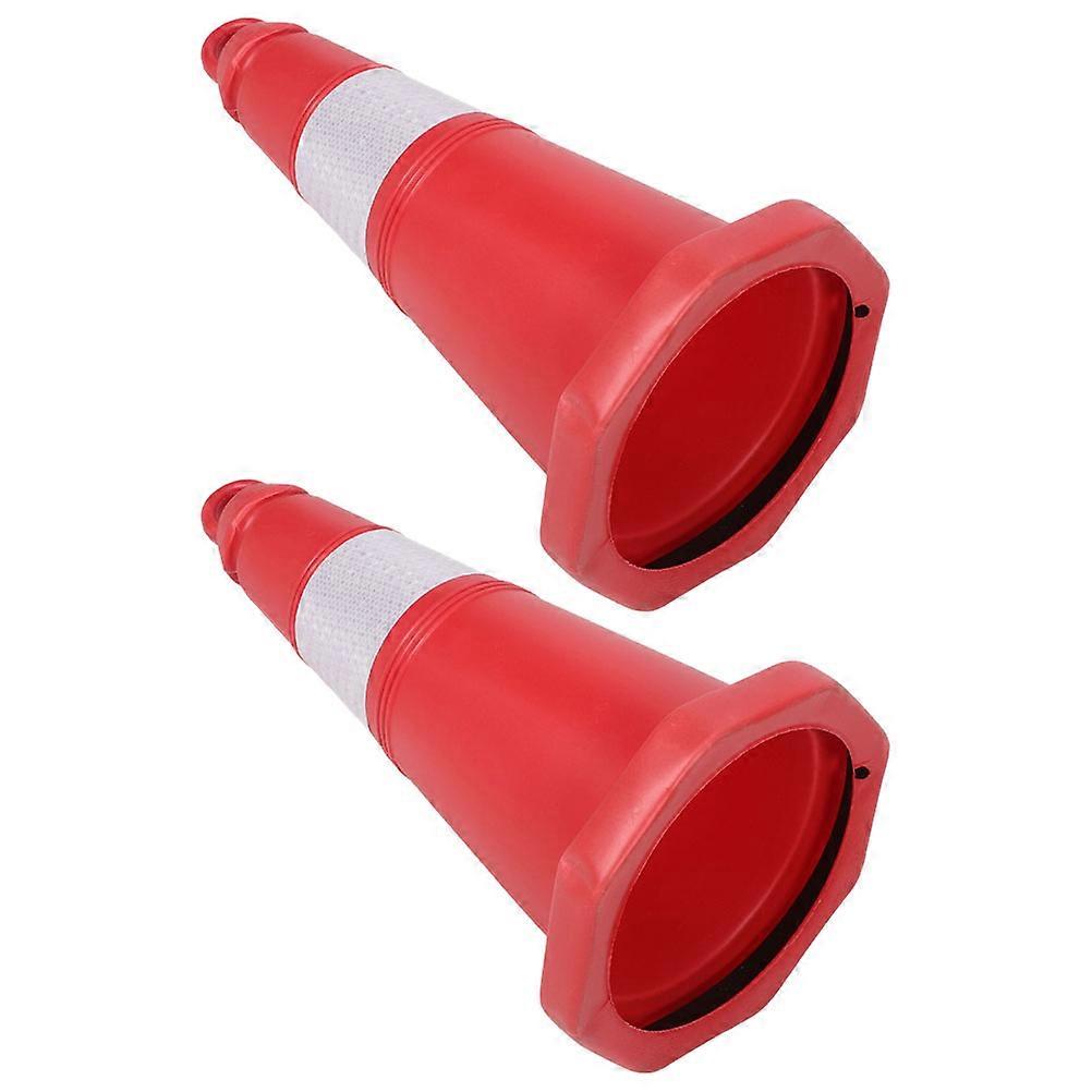 Traffic Cones Plastic Road Cone for Traffic 2Pcs with Reflective Collars Safety