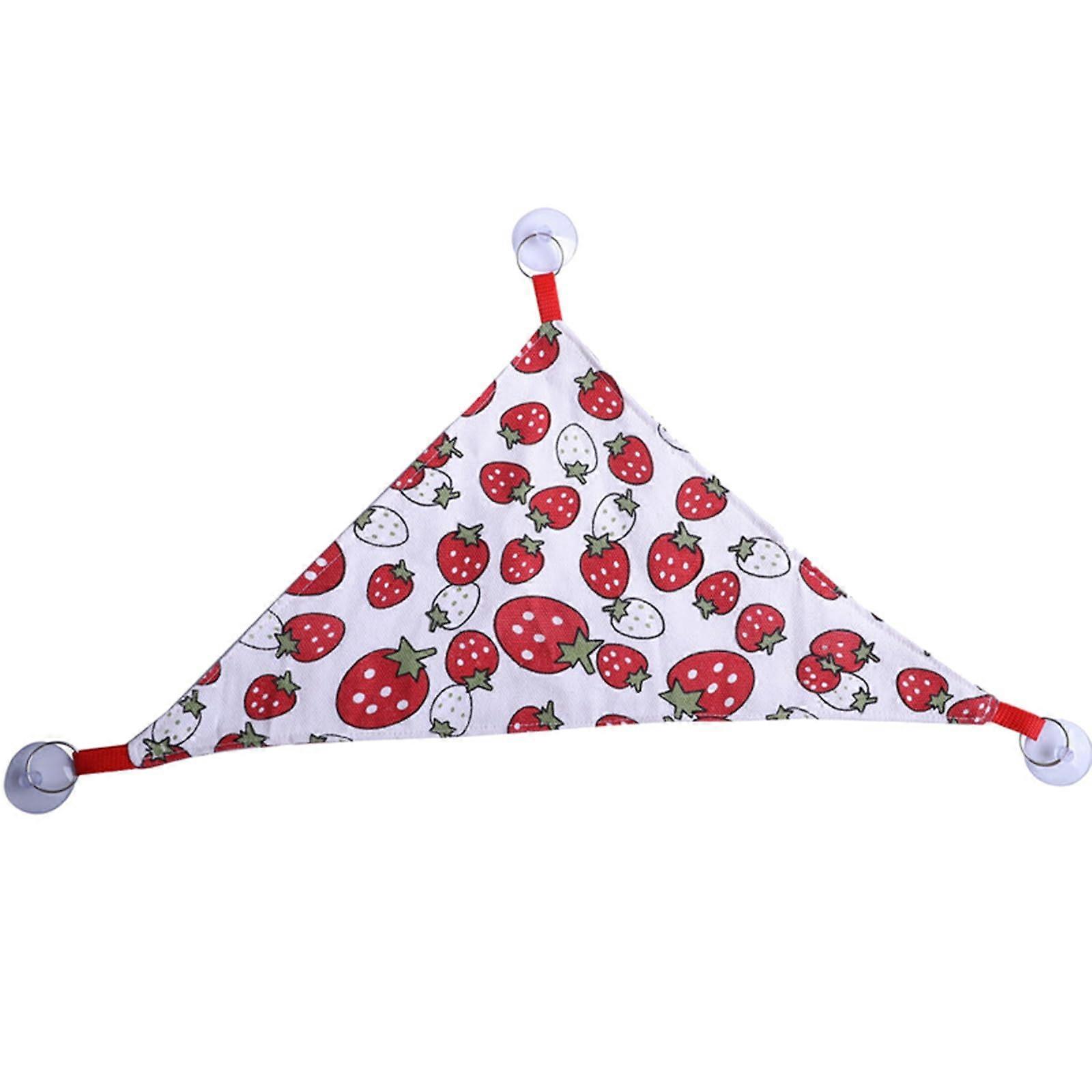 Hammock with pineapple pattern, for bearded dragons, lizards, habitat, climbing lizards, 3 colors M strawberry