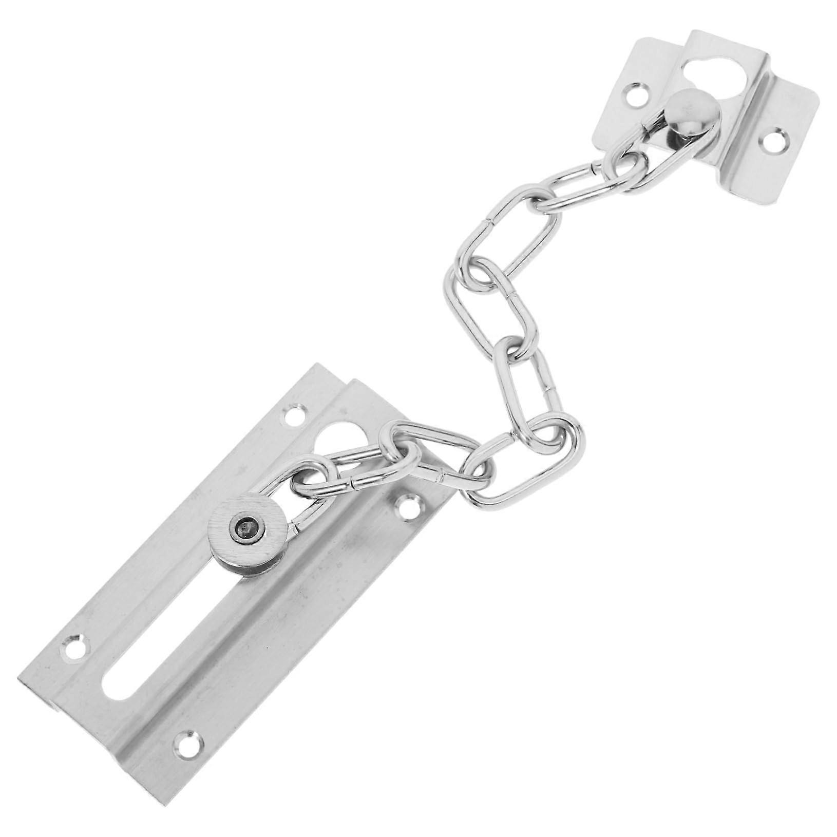 Door Security Chain Lock With Spring Bolt, Indoor Door Protector Lock, Anti-Theft Push Bolt, Chain Locks For Doors