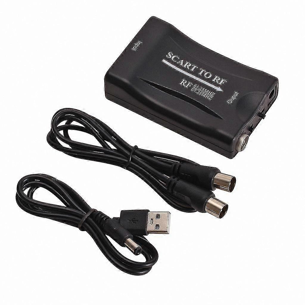 RF Coax to SCART Adapter Converter for Digital to Analog Signal Transmission
