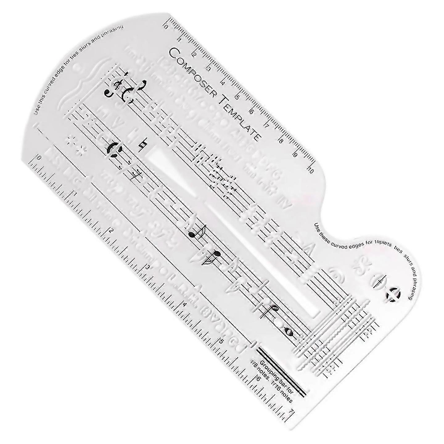 For song writers composing template stencil for music notes symbols staff drawing ruler music compos