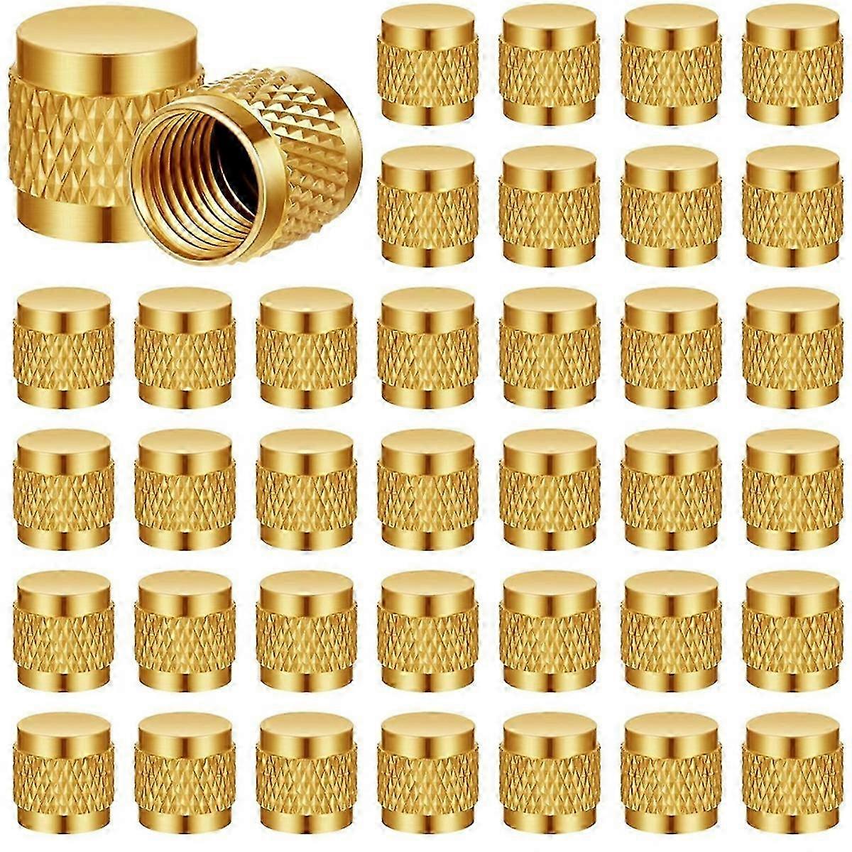 1/4 Flare Cap Round Brass HVAC Valve Cap with Neoprene O-Ring Seal - For Universal Use