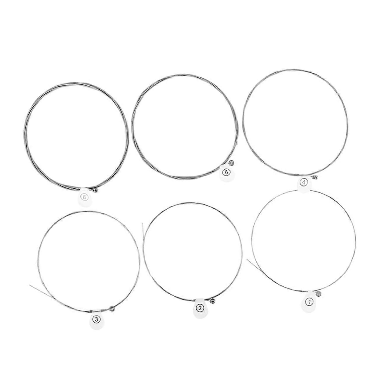 Electric Guitar Strings 6-String Pack With Silver Carbon Steel Core For Electric And Acoustic Guitars