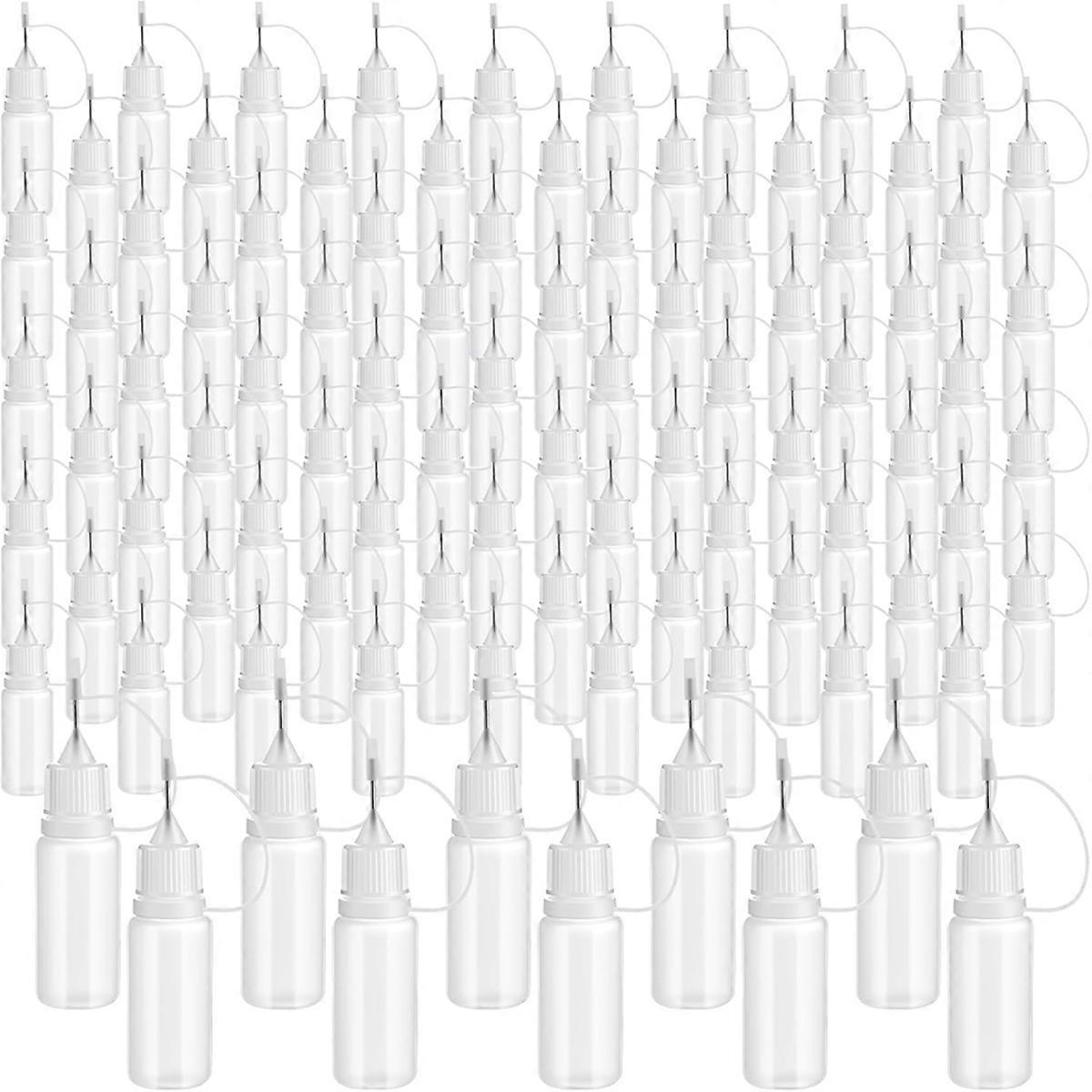 100Pcs Mini Needle- Precision Tip Applicator 10 Ml/0. 34 Oz Fine Tip Applicator Squeeze Glue for Li
