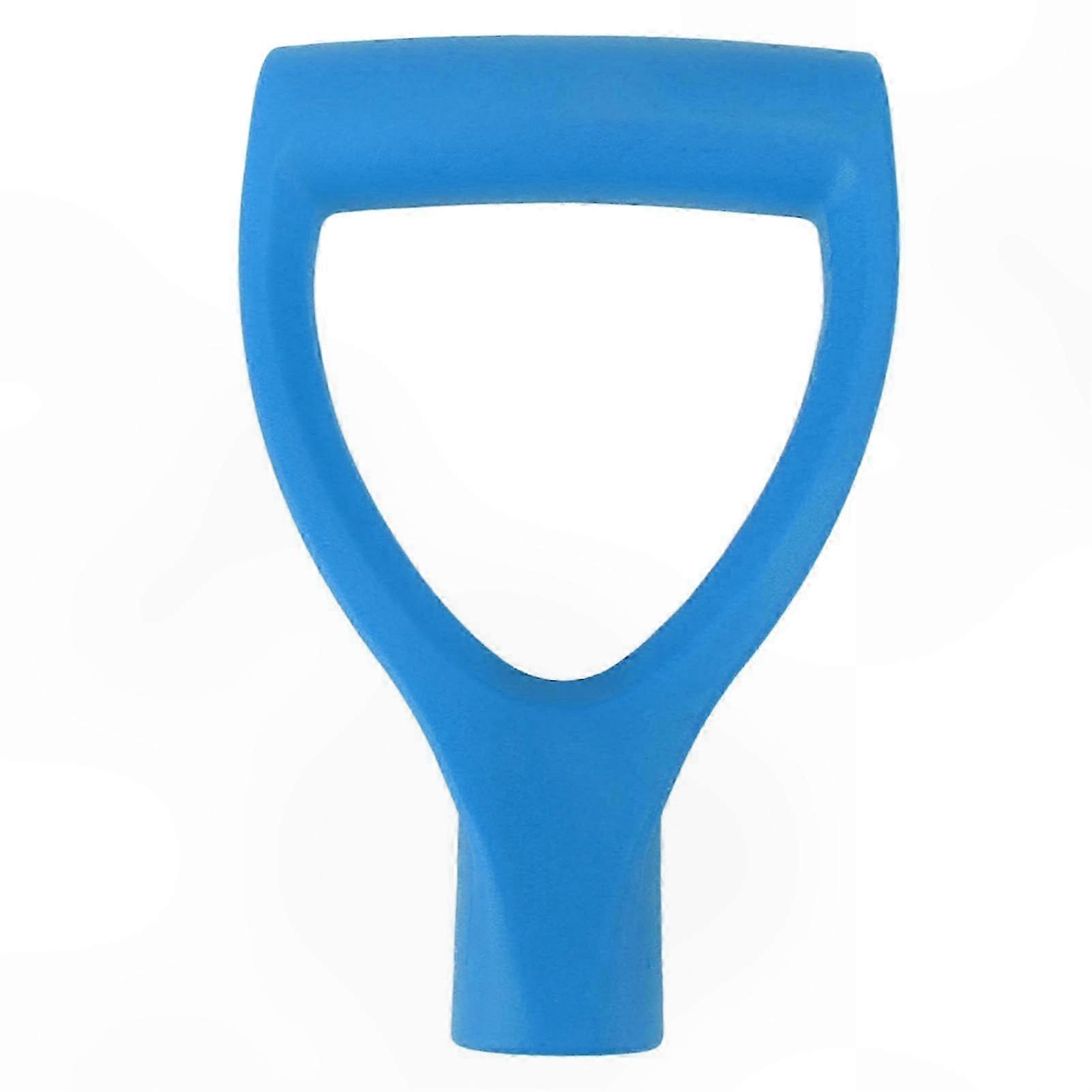 D-Type Shovel Handle, 32mm ID, Quick-Install Plastic Grip for Snow, Digging, Raking Tools, Light Blue