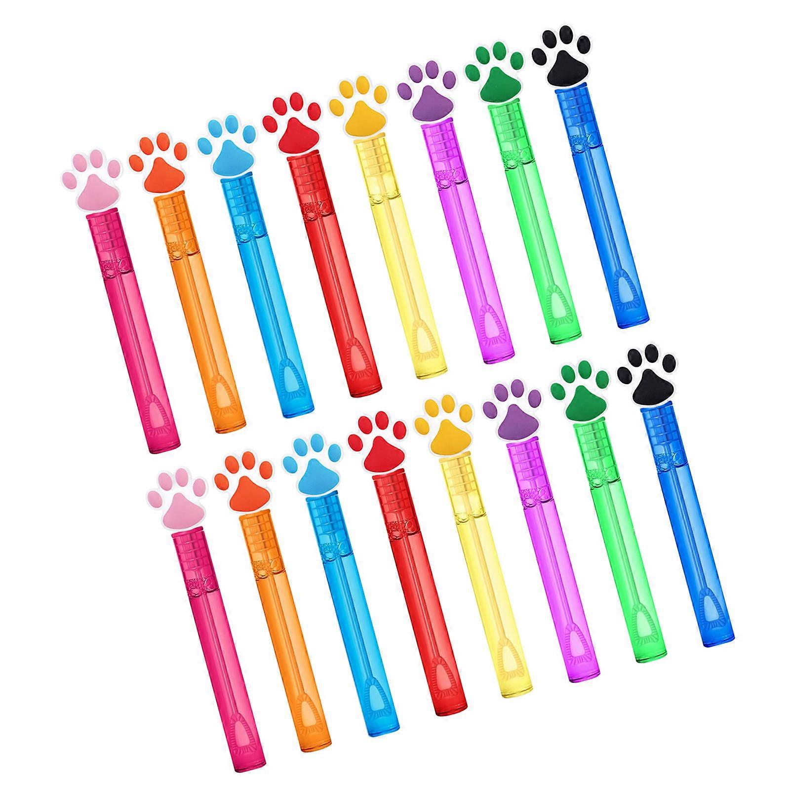 16x Paws Design Blowing Tools Pocket Sized Creative Play Item Includes Blowing Liquid for Playgrounds and Playdates Multicolor