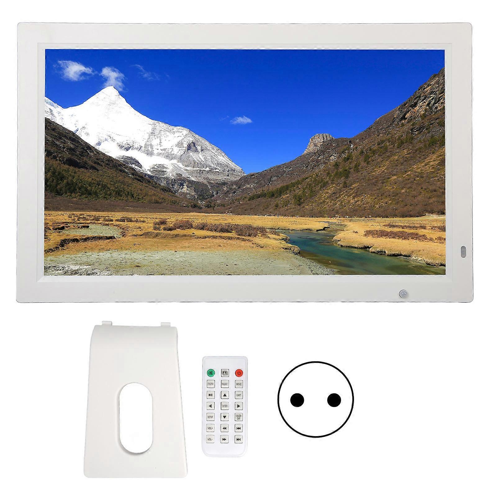 21.5" HD Digital Photo Frame with IPS Display, Body Sensor, Remote Control, EU Plug