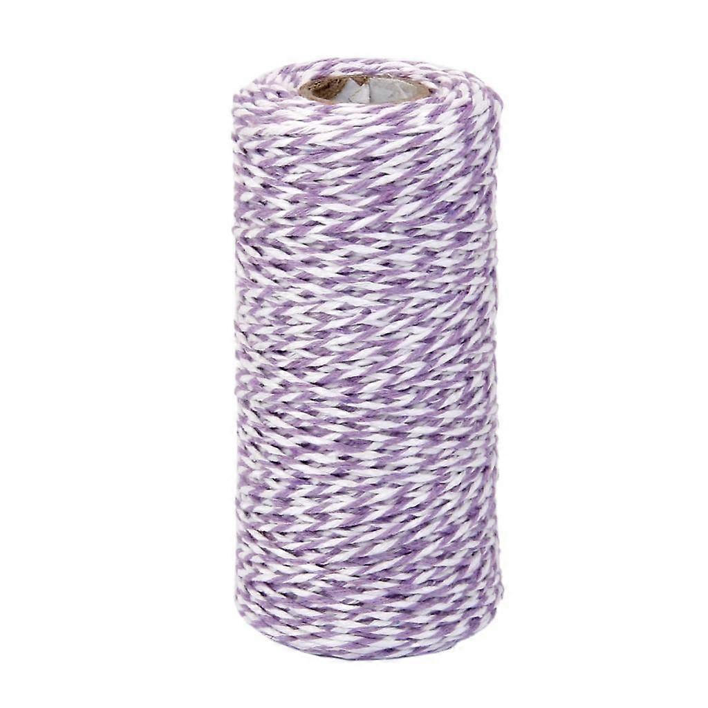 Purple 100m Cotton Rope TwoTone Cotton Cord For Crafts DIY Projects And Decorations