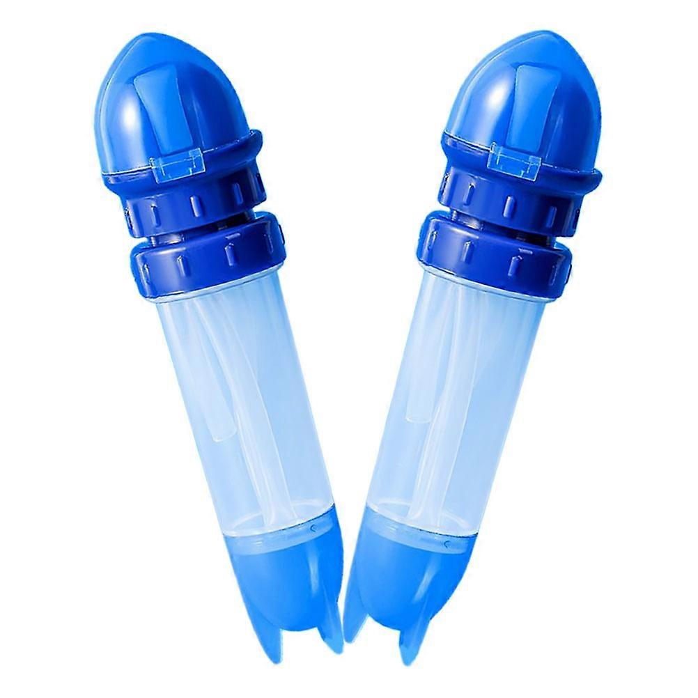 Spillproof Bottle Cover Adapter 2pcs Anti Straw Cups Lid Drinking Baby Straw Water Bottle Cap For Transforming Ordinary Bottles Into Straw Cups Blue