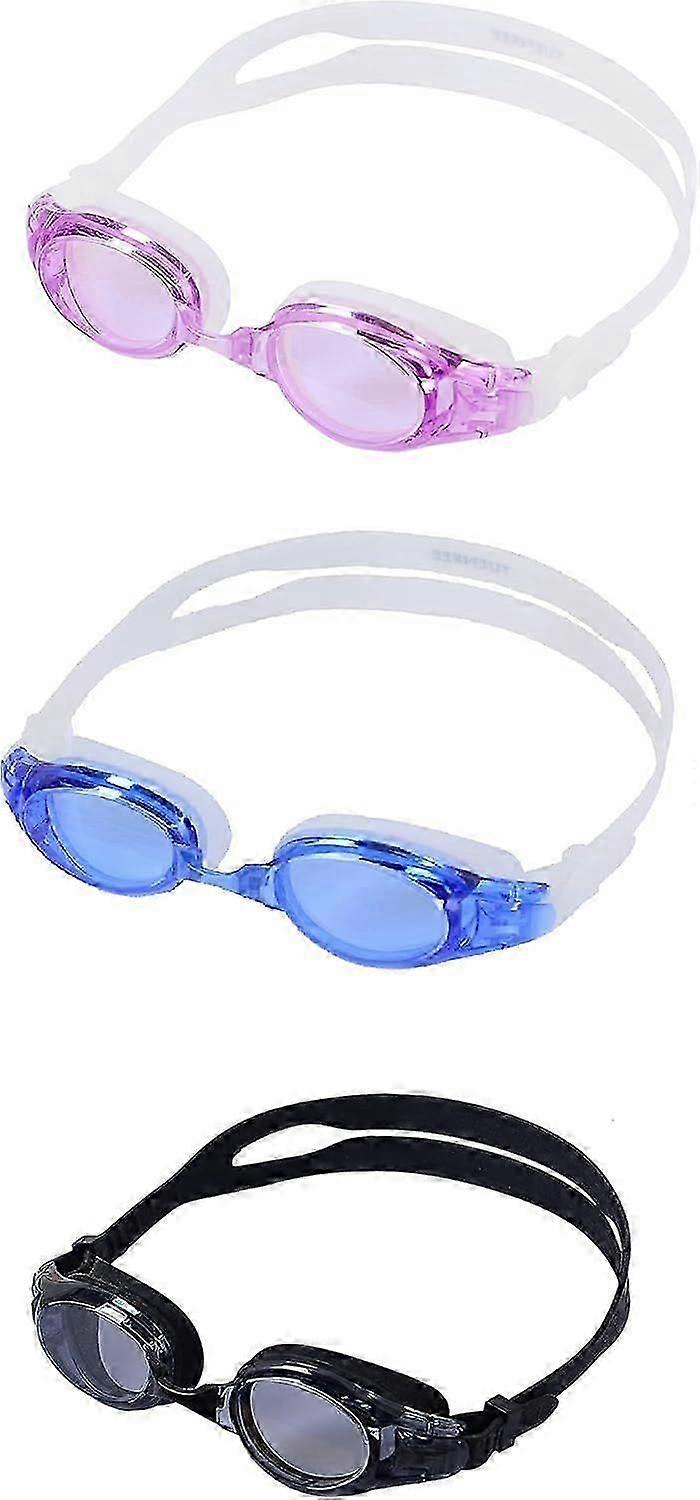 3 Pack Anti Fog UV Protection Swimming Goggles for Men