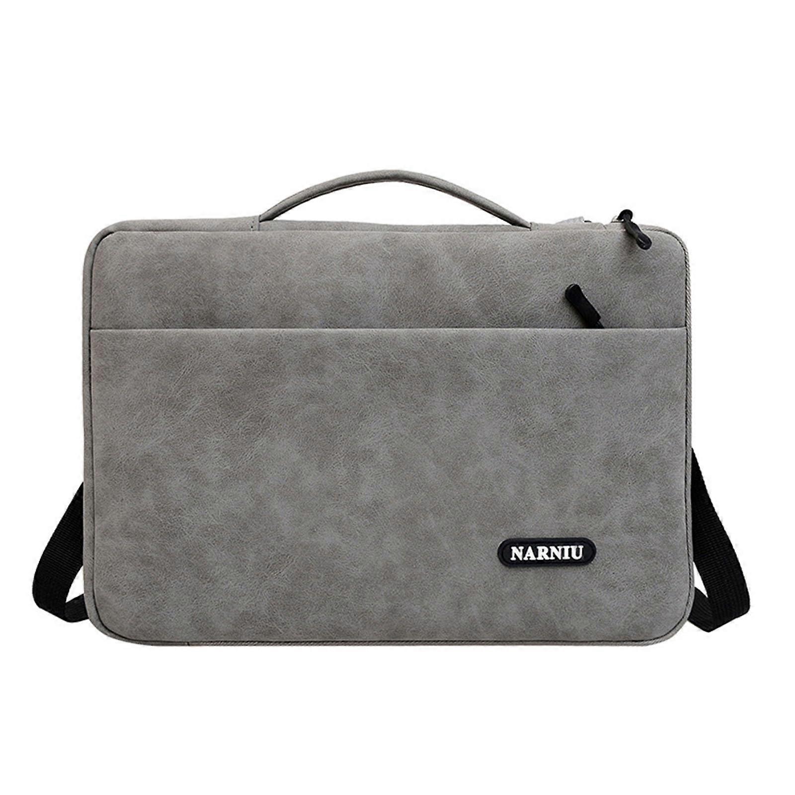 PU Laptop Bag for 12 14 16 Inch Computers, Shockproof Notebook Sleeve, Protective Shoulder Handbag, Durable Case
