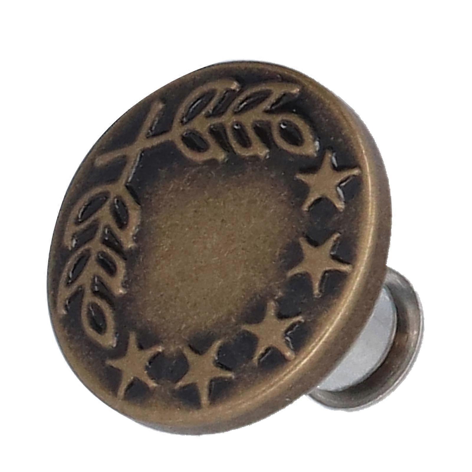 20Pcs Adjustable Bronze Metal Retractable Button for Skirts