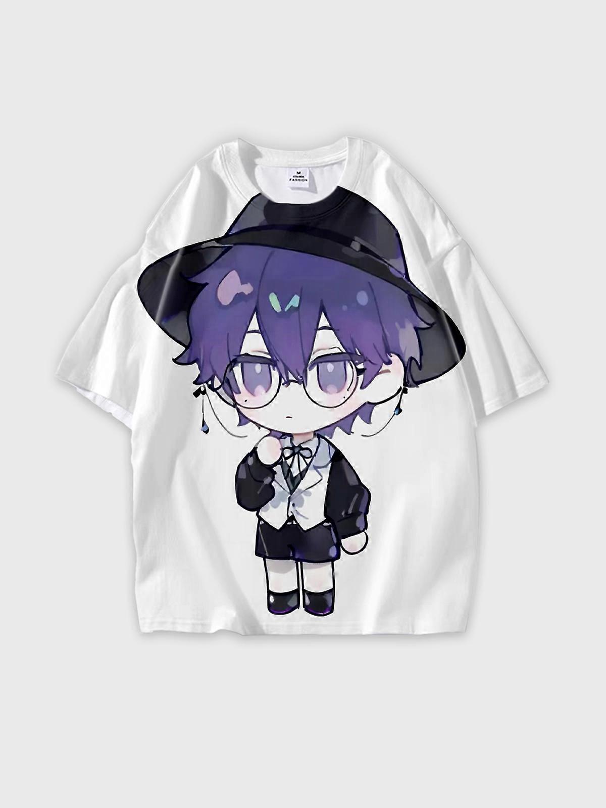 T-Shirt Short Sleeve Round Neck, Summer Casual Loose Graphic Tee, Unisex The Link Click W956