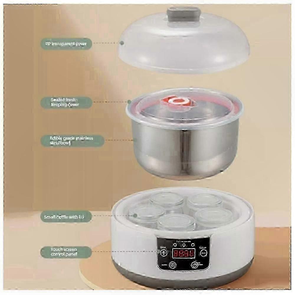 Yogurt Maker with Adjustable Settings for Temperature and Time Control, 36-Hour Capacity