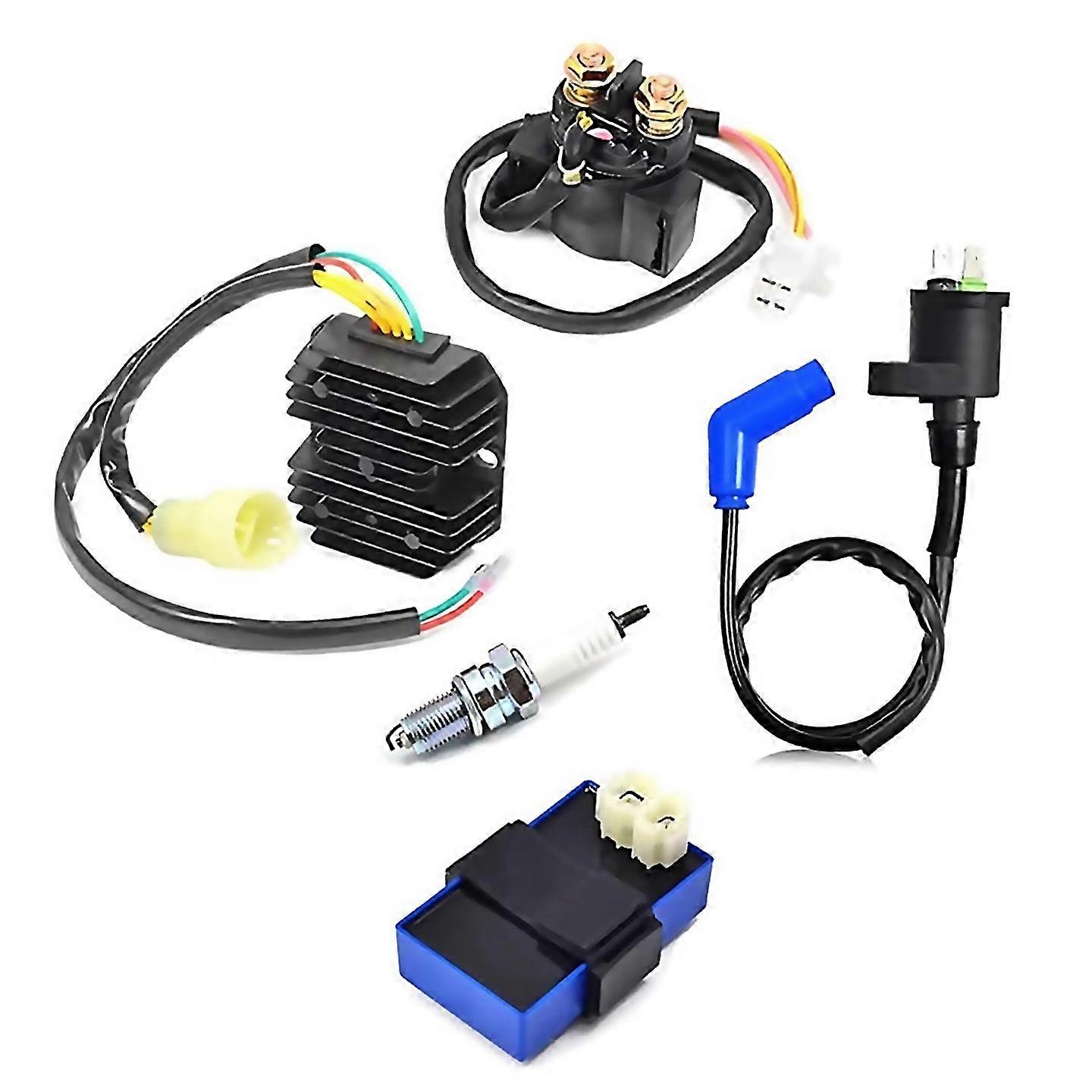 Cdi Box Ignition Coil Voltage Regulator Rectifier Relay Kit