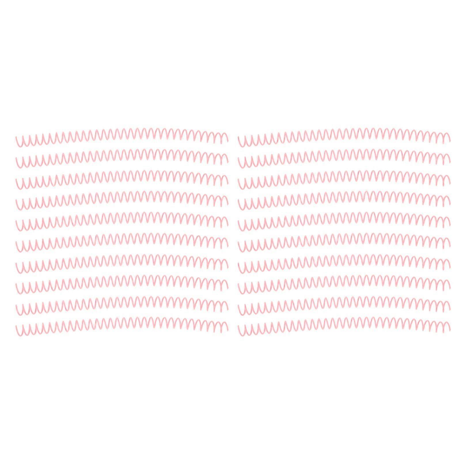 20Pcs Spiral Binding Coil Large Capacity Spine Comb 30 Holes 13mm Diameter Set Kit Pink