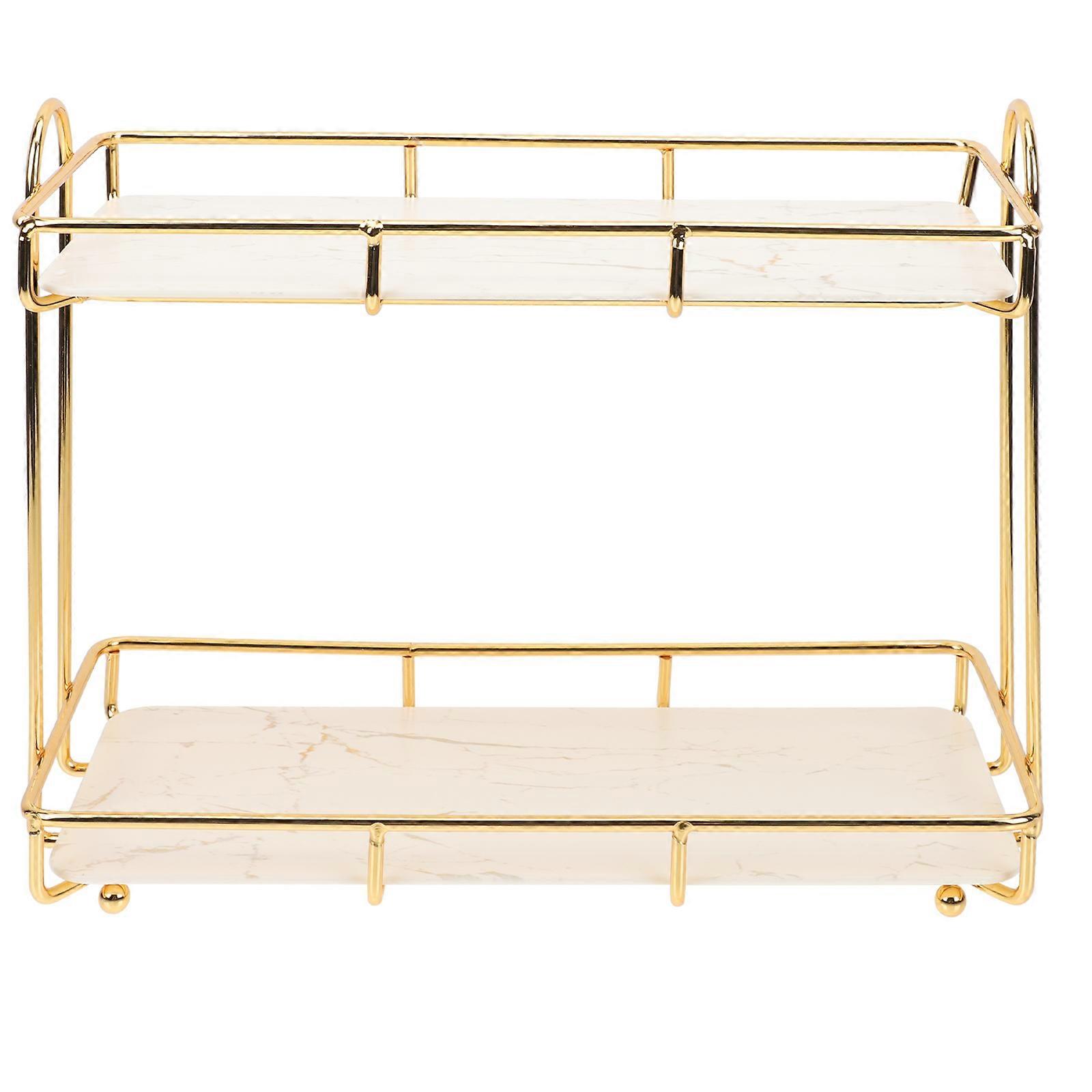 Bathroom Cosmetic Holder for Storage 2Pcs White Makeup Stand Display Rack