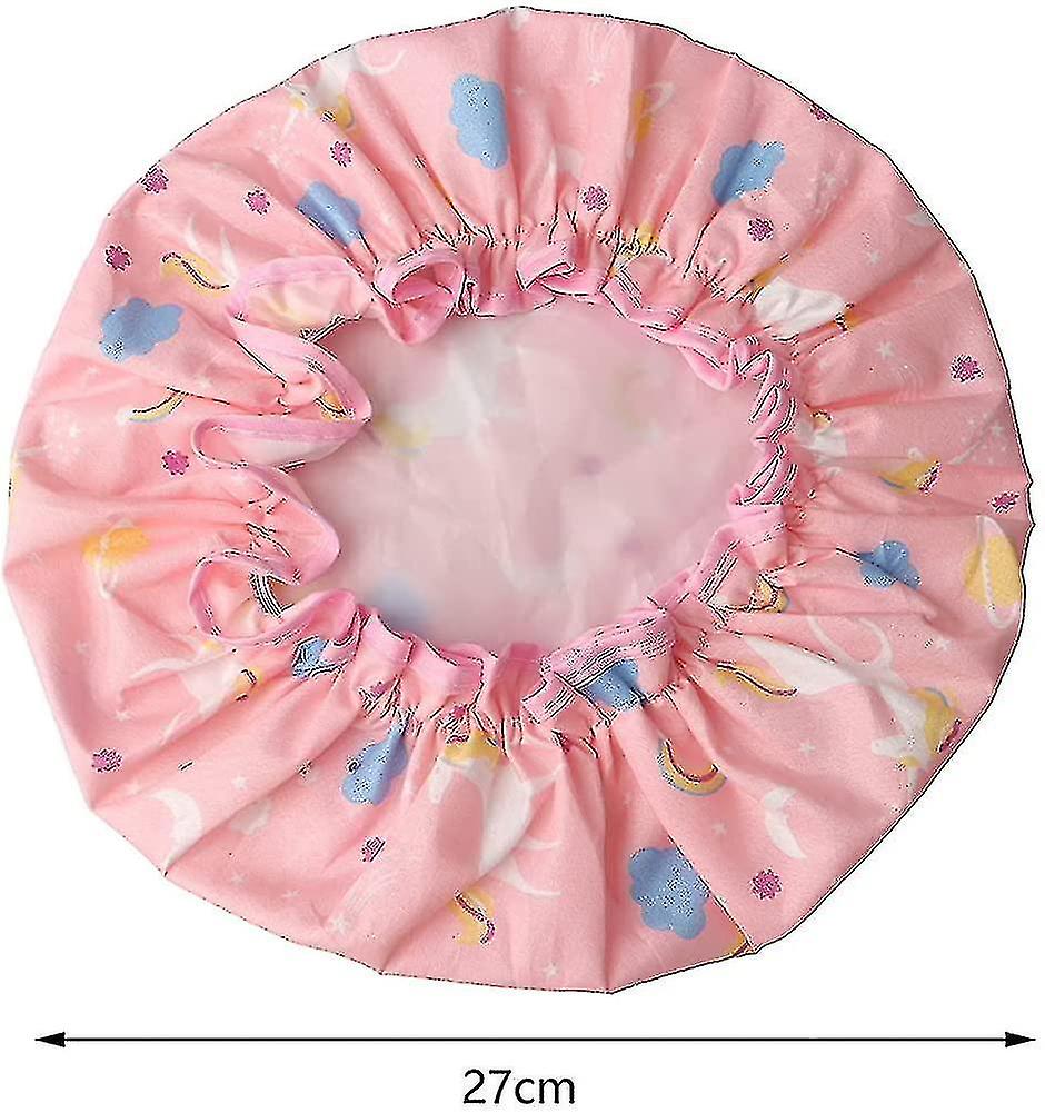 Shower Caps, Reusable Waterproof Shower Cap With Elastic Band
