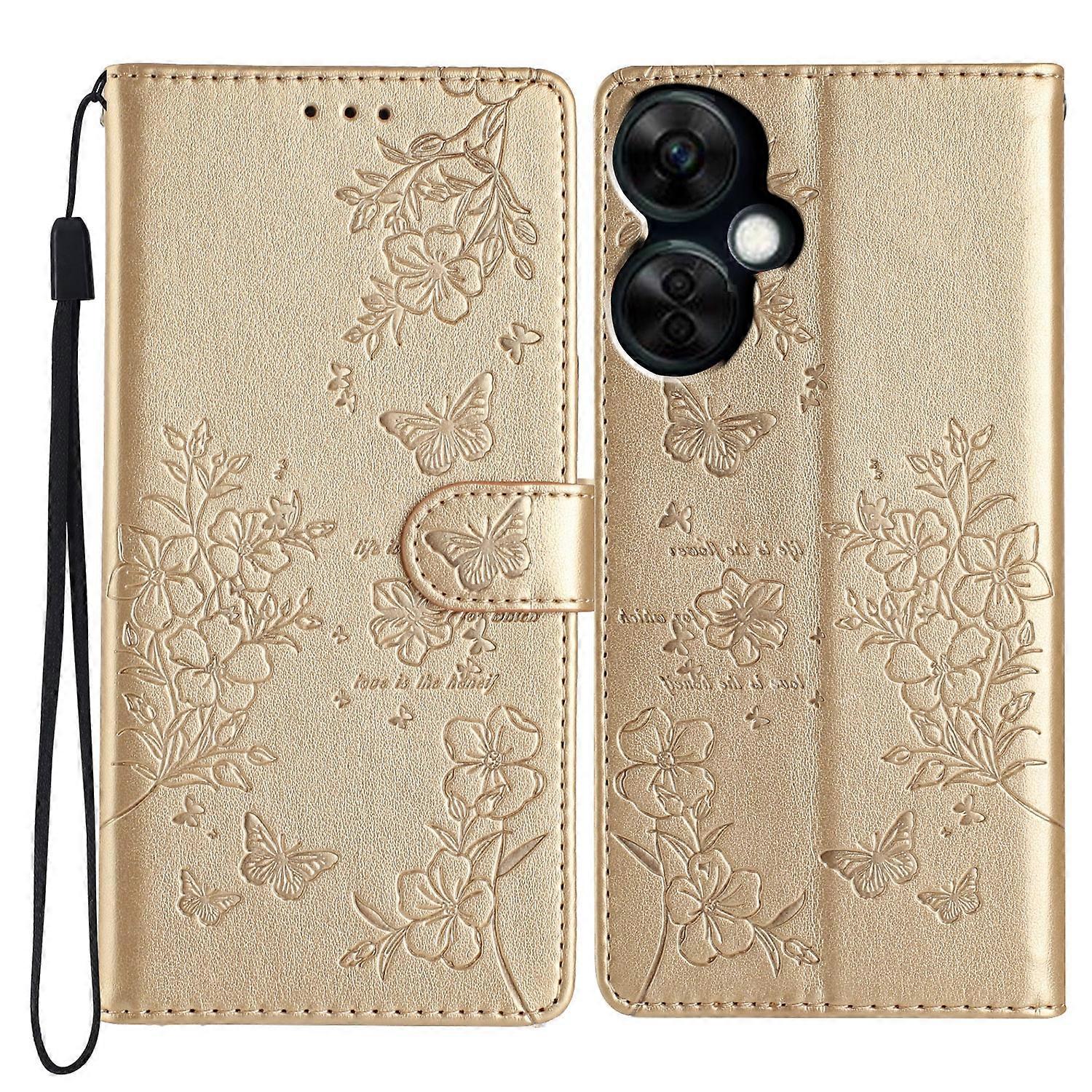 Butterflies and Flowers Leather Phone Case