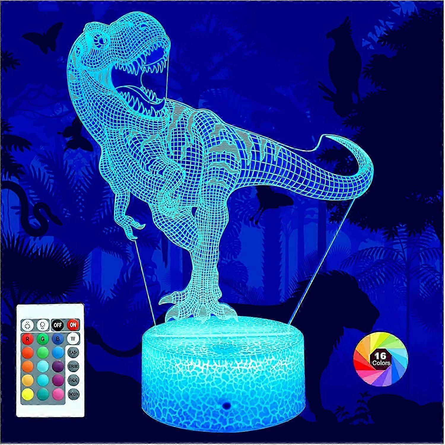 Dinosaur Toys, Dinosaur Night Light 16 Colors Changing Dinosaur Lamp