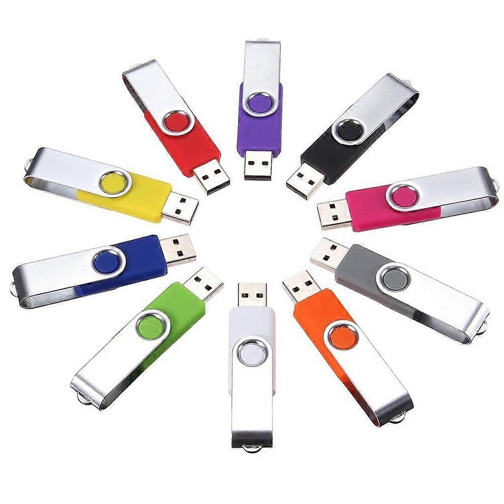 Rotating USB Drive Swivel Flash Memory Stick for Data Storage 1 Piece Orange